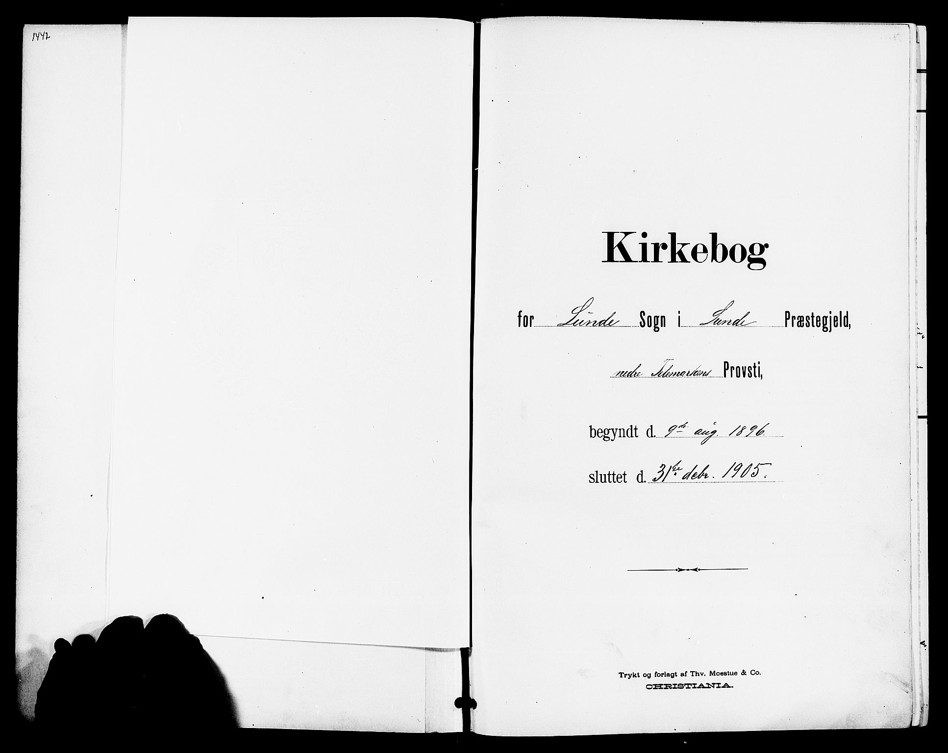 Lunde kirkebøker, AV/SAKO-A-282/G/Ga/L0003: Klokkerbok nr. I 3, 1896-1905