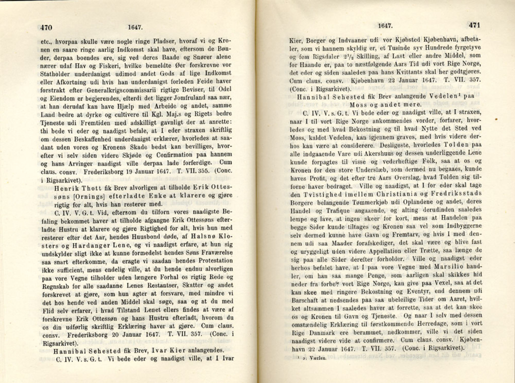 Publikasjoner utgitt av Det Norske Historiske Kildeskriftfond, PUBL/-/-/-: Norske Rigs-Registranter, bind 8, 1641-1648, s. 470-471