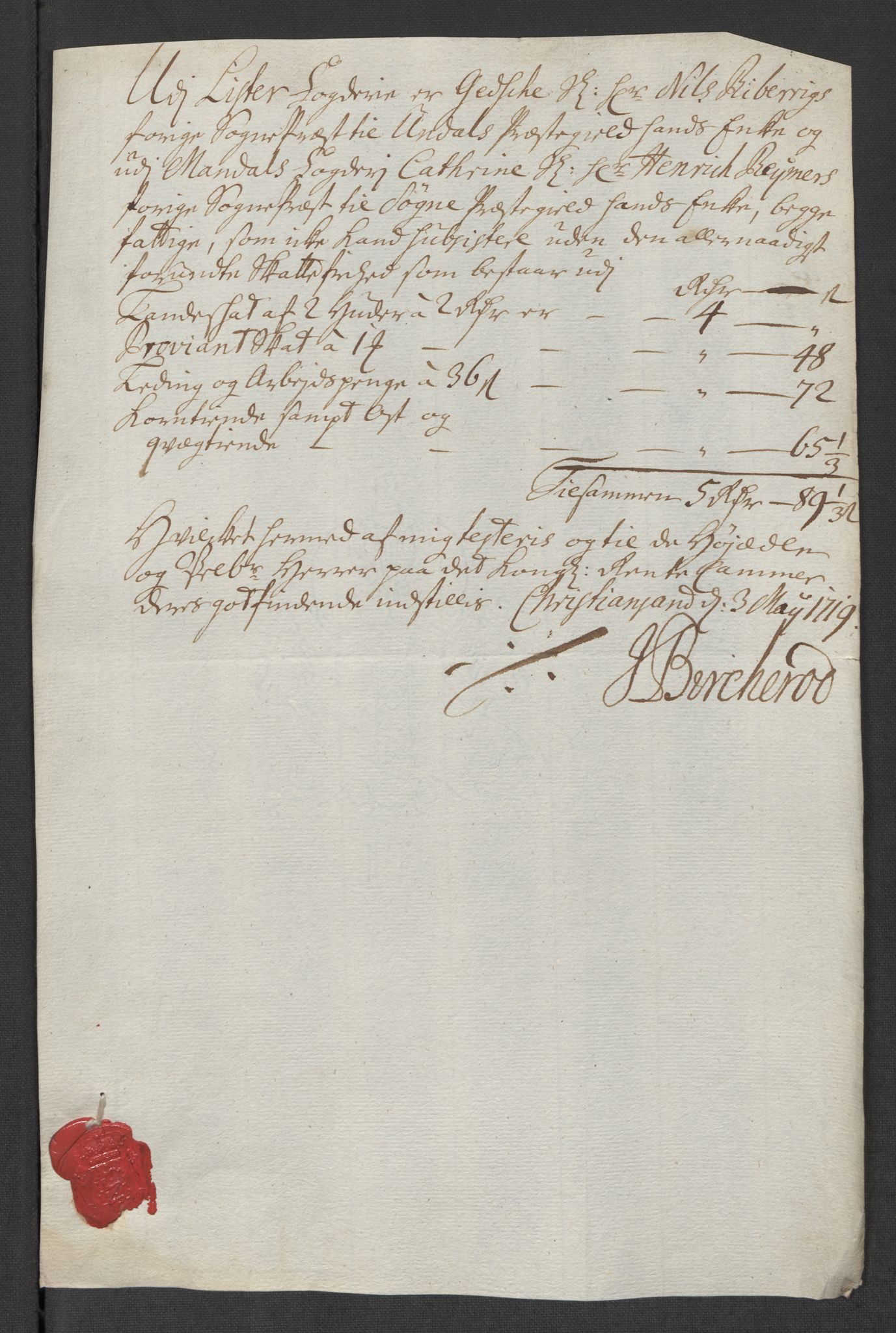 Rentekammeret inntil 1814, Reviderte regnskaper, Fogderegnskap, AV/RA-EA-4092/R43/L2563: Fogderegnskap Lista og Mandal, 1718, s. 343