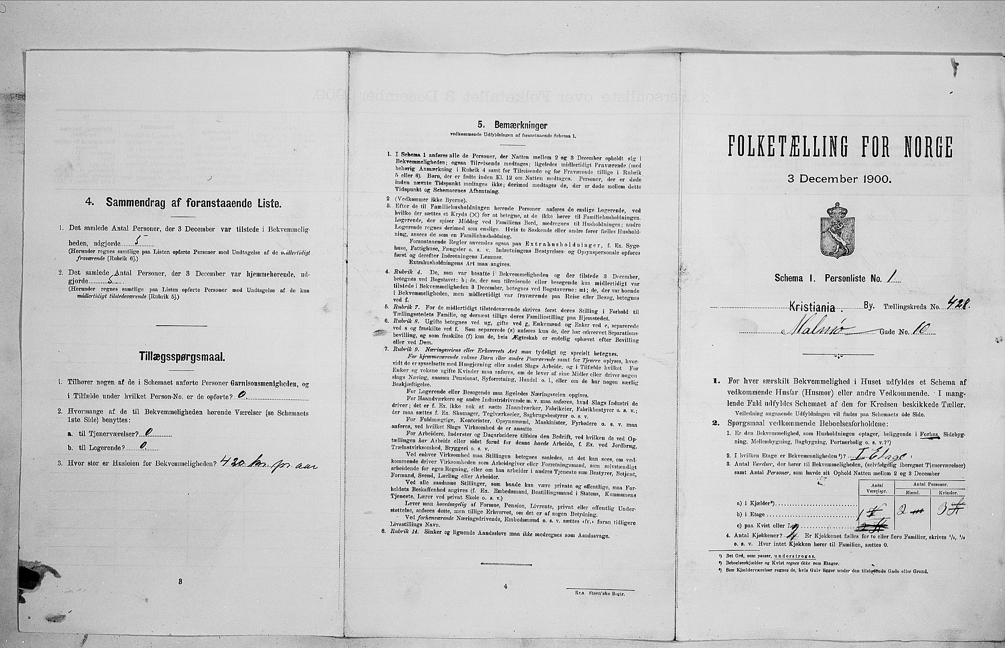 SAO, Folketelling 1900 for 0301 Kristiania kjøpstad, 1900, s. 54471