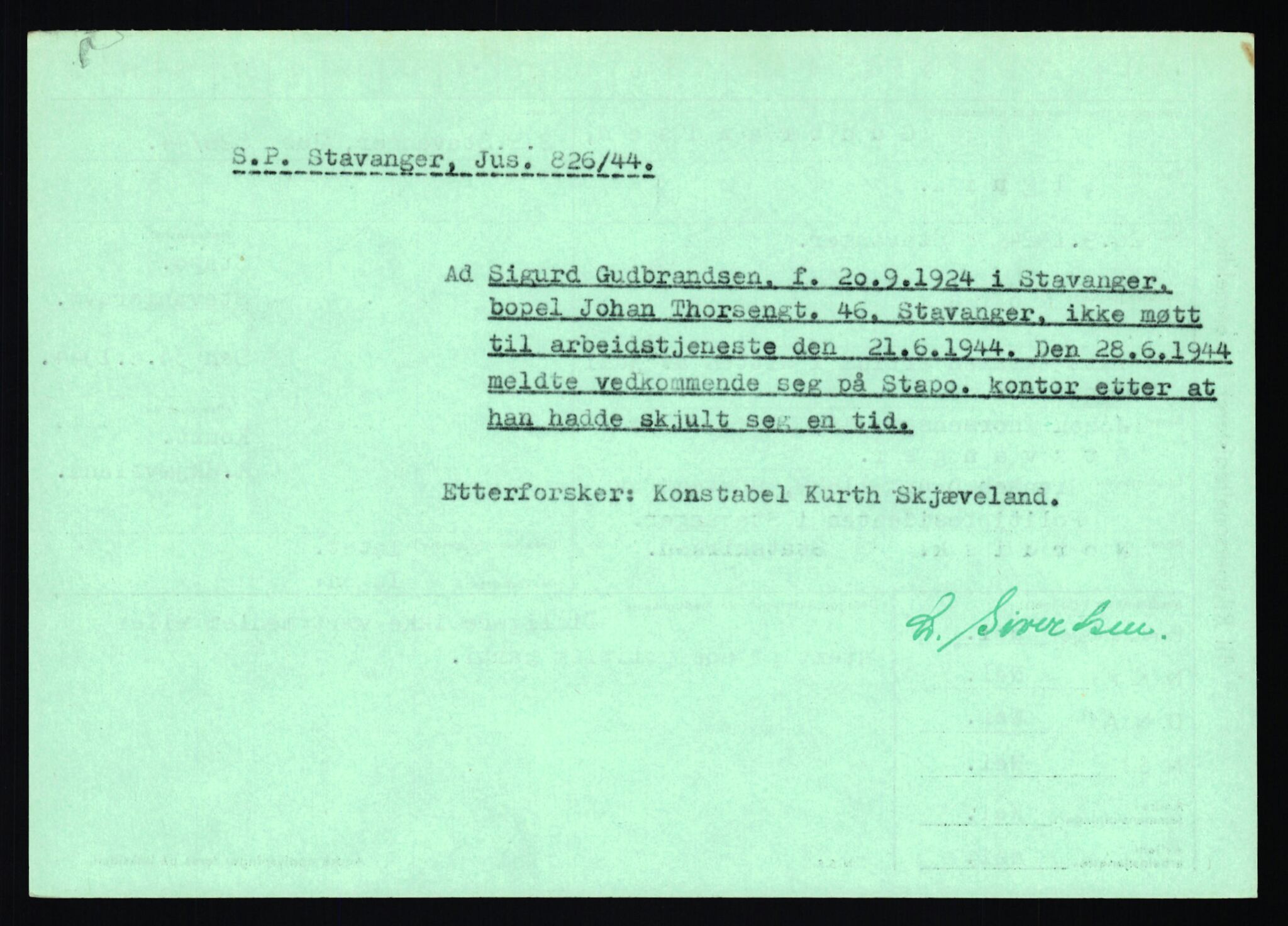 Statspolitiet - Hovedkontoret / Osloavdelingen, AV/RA-S-1329/C/Ca/L0005: Furali - Hamula, 1943-1945, s. 2460