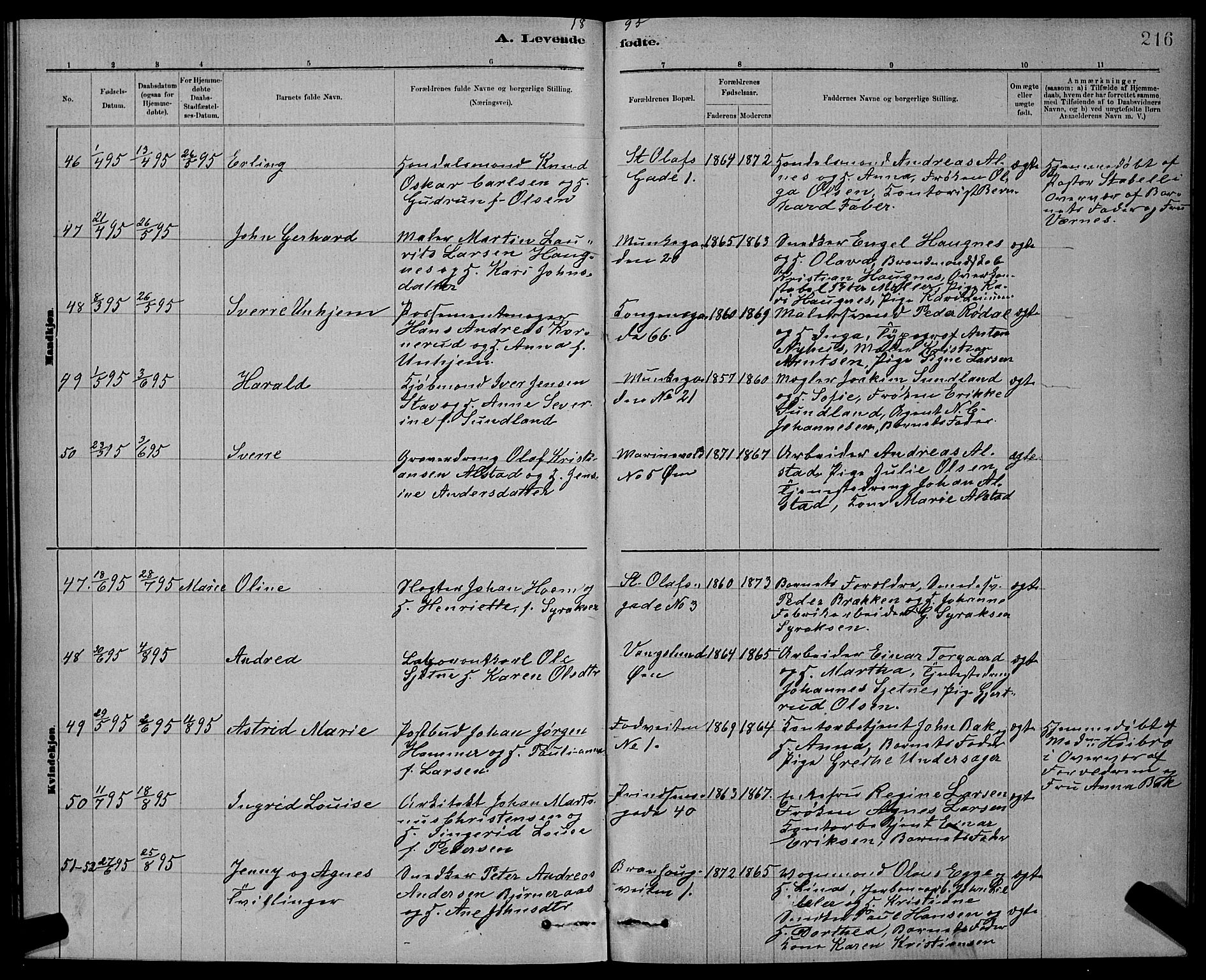 Ministerialprotokoller, klokkerbøker og fødselsregistre - Sør-Trøndelag, AV/SAT-A-1456/601/L0092: Klokkerbok nr. 601C10, 1884-1897, s. 216