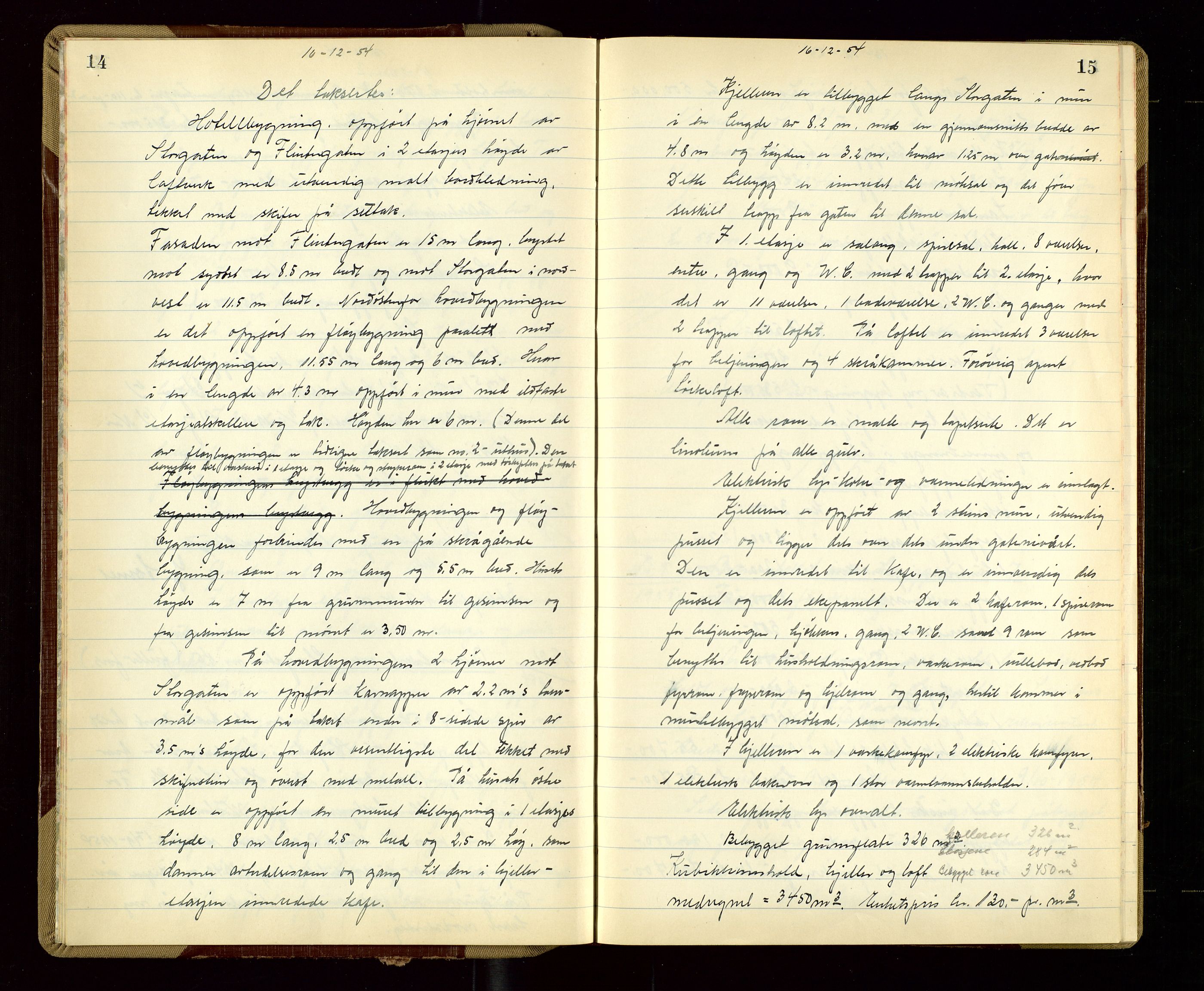 Sandnes lensmannskontor, AV/SAST-A-100167/Goa/L0007: "Brandtakstprotokol", 1954-1955, s. 14-15