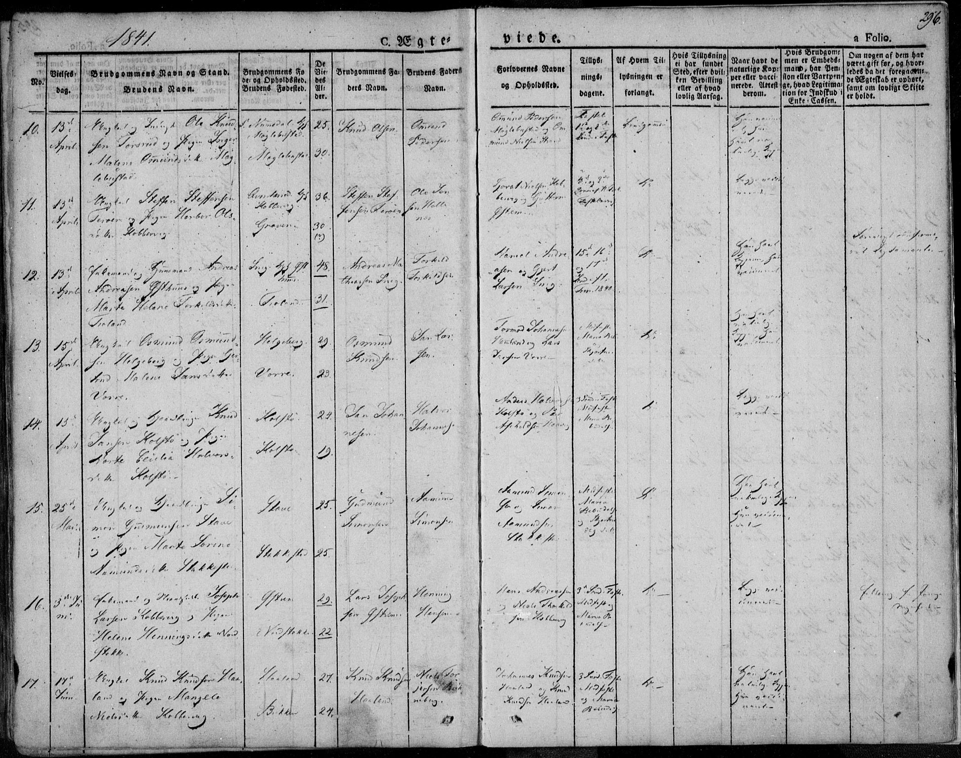 Avaldsnes sokneprestkontor, SAST/A -101851/H/Ha/Haa/L0005: Ministerialbok nr. A 5.1, 1825-1841, s. 296