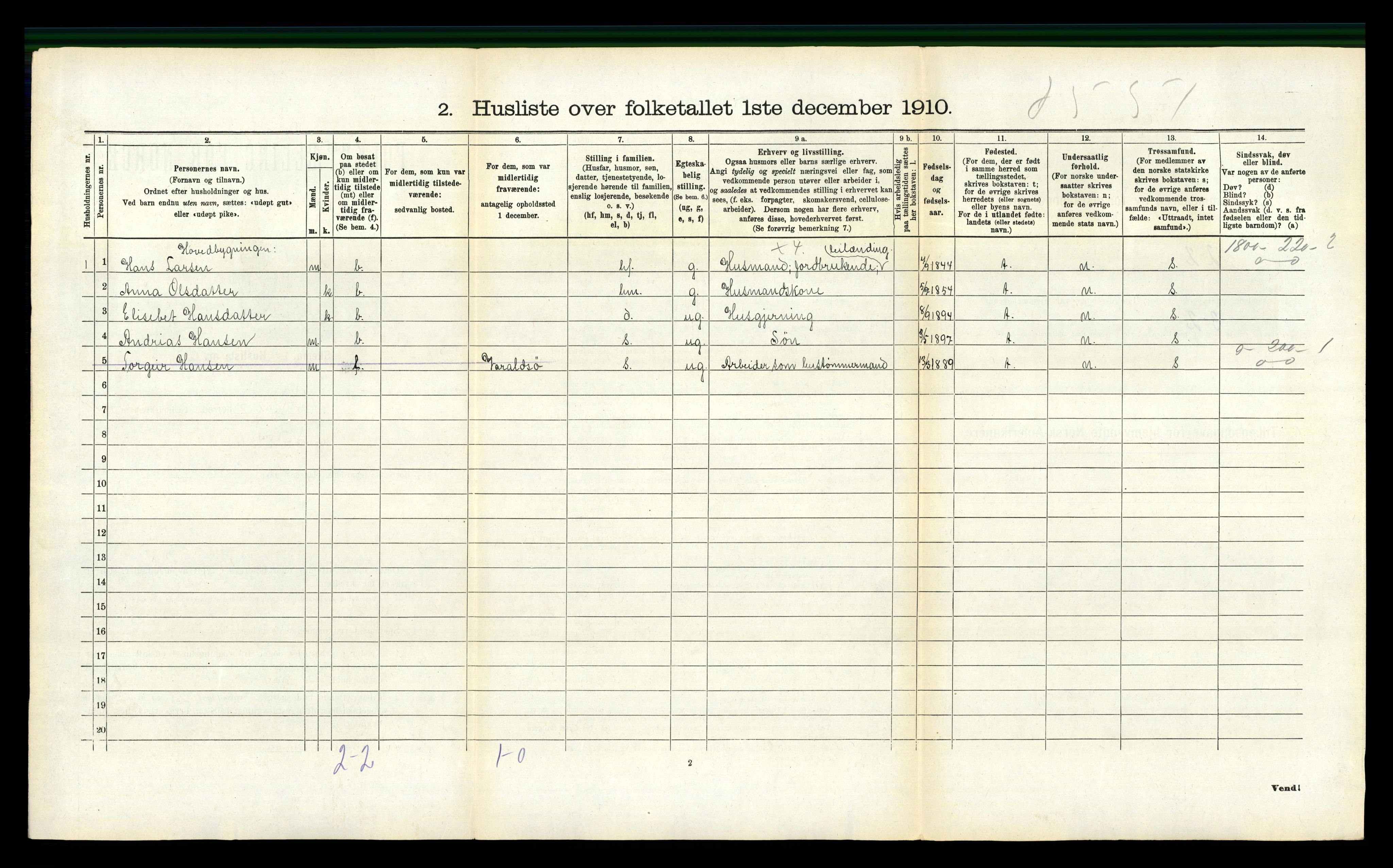 RA, Folketelling 1910 for 1224 Kvinnherad herred, 1910, s. 840