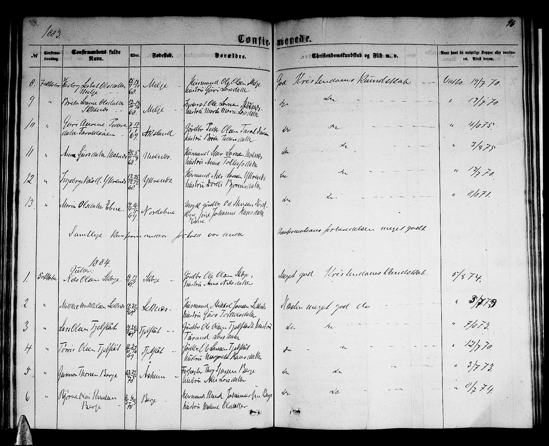 Skånevik sokneprestembete, AV/SAB-A-77801/H/Hab: Klokkerbok nr. A 1, 1860-1887, s. 96