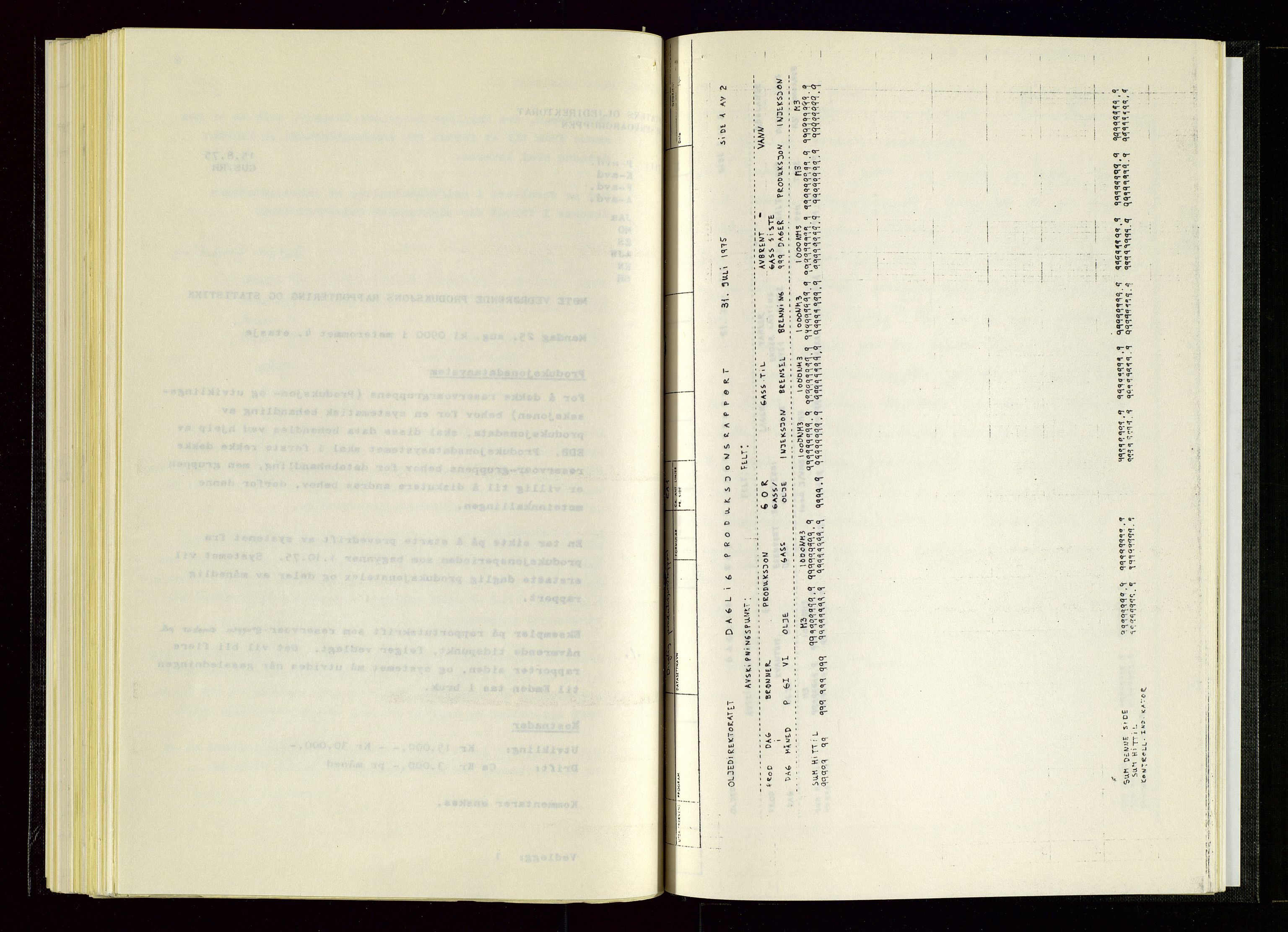 Oljedirektoratet, AV/SAST-A-101366/Aa/L0006: Referatprotokoller, 1975