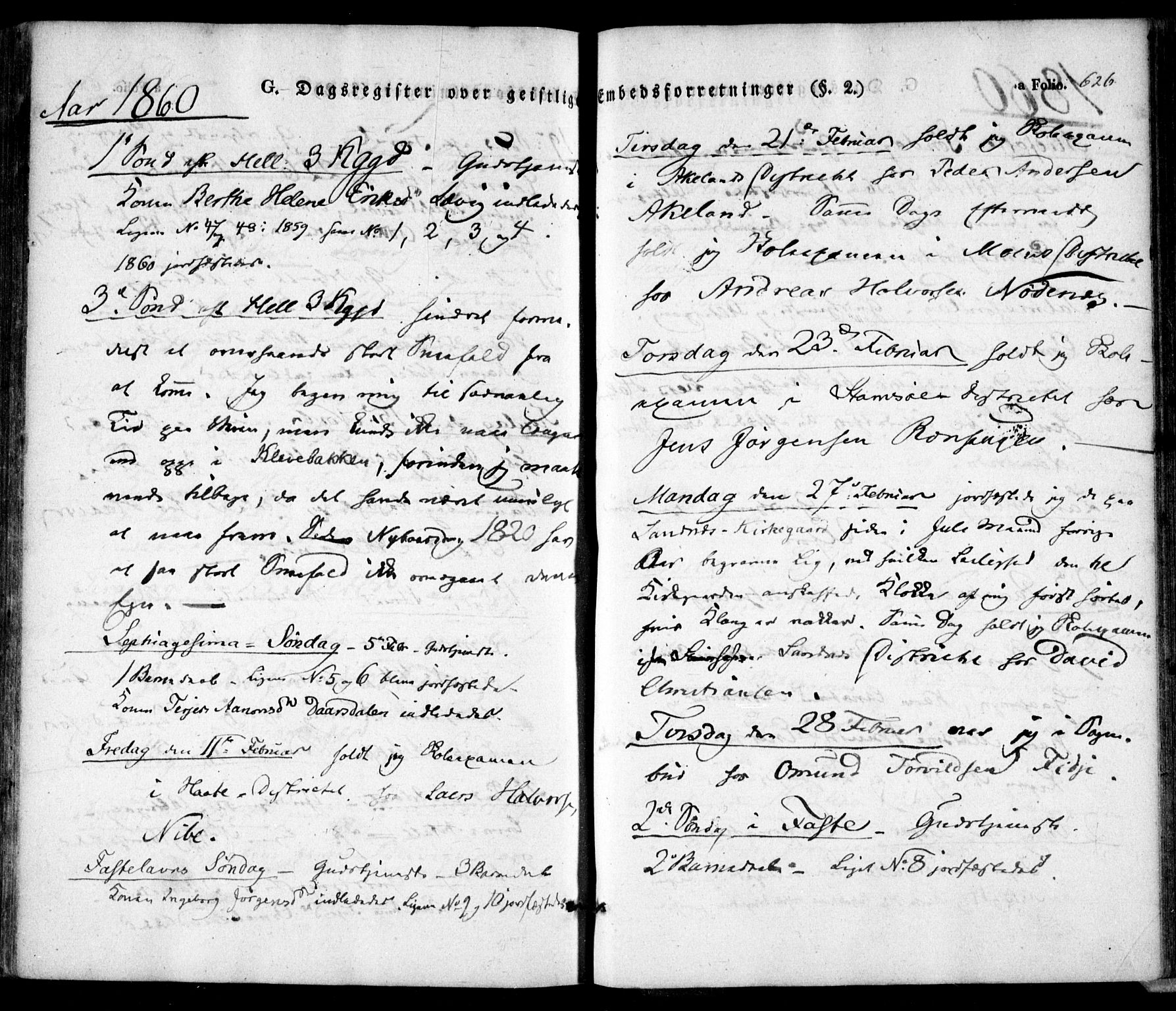 Søndeled sokneprestkontor, SAK/1111-0038/F/Fa/L0002: Ministerialbok nr. A 2, 1839-1860, s. 626