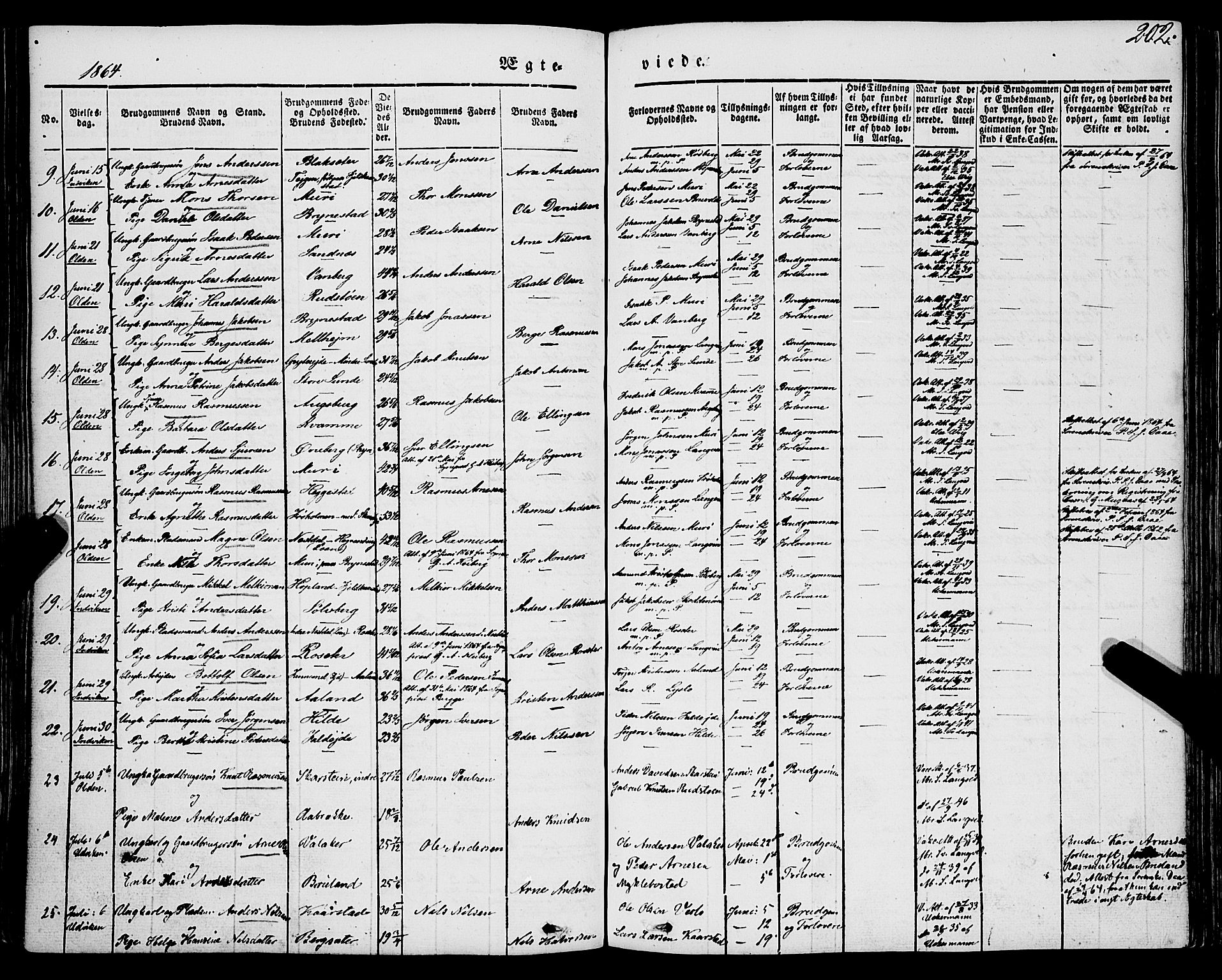 Innvik sokneprestembete, AV/SAB-A-80501: Ministerialbok nr. A 5, 1847-1865, s. 202