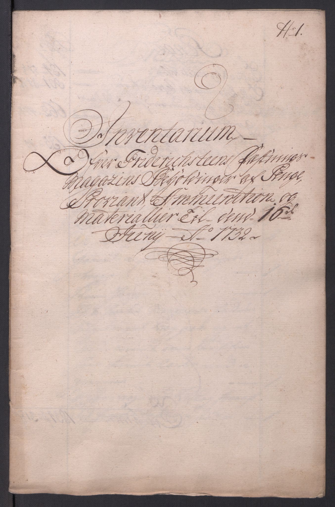 Kommanderende general (KG I) med Det norske krigsdirektorium, AV/RA-EA-5419/D/L0154: Fredriksten festning: Brev, inventarfortegnelser og regnskapsekstrakter, 1730-1739, s. 108