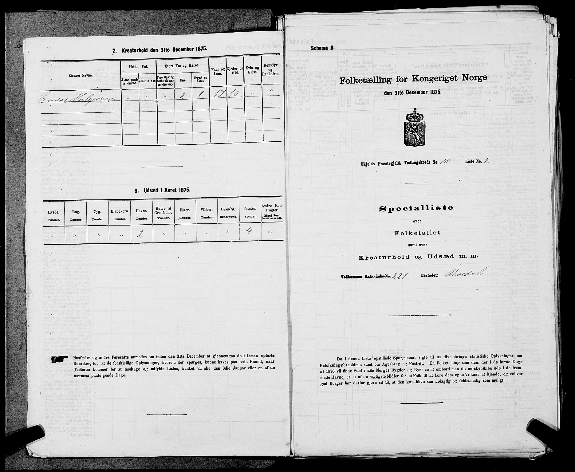 SAST, Folketelling 1875 for 1154P Skjold prestegjeld, 1875, s. 957