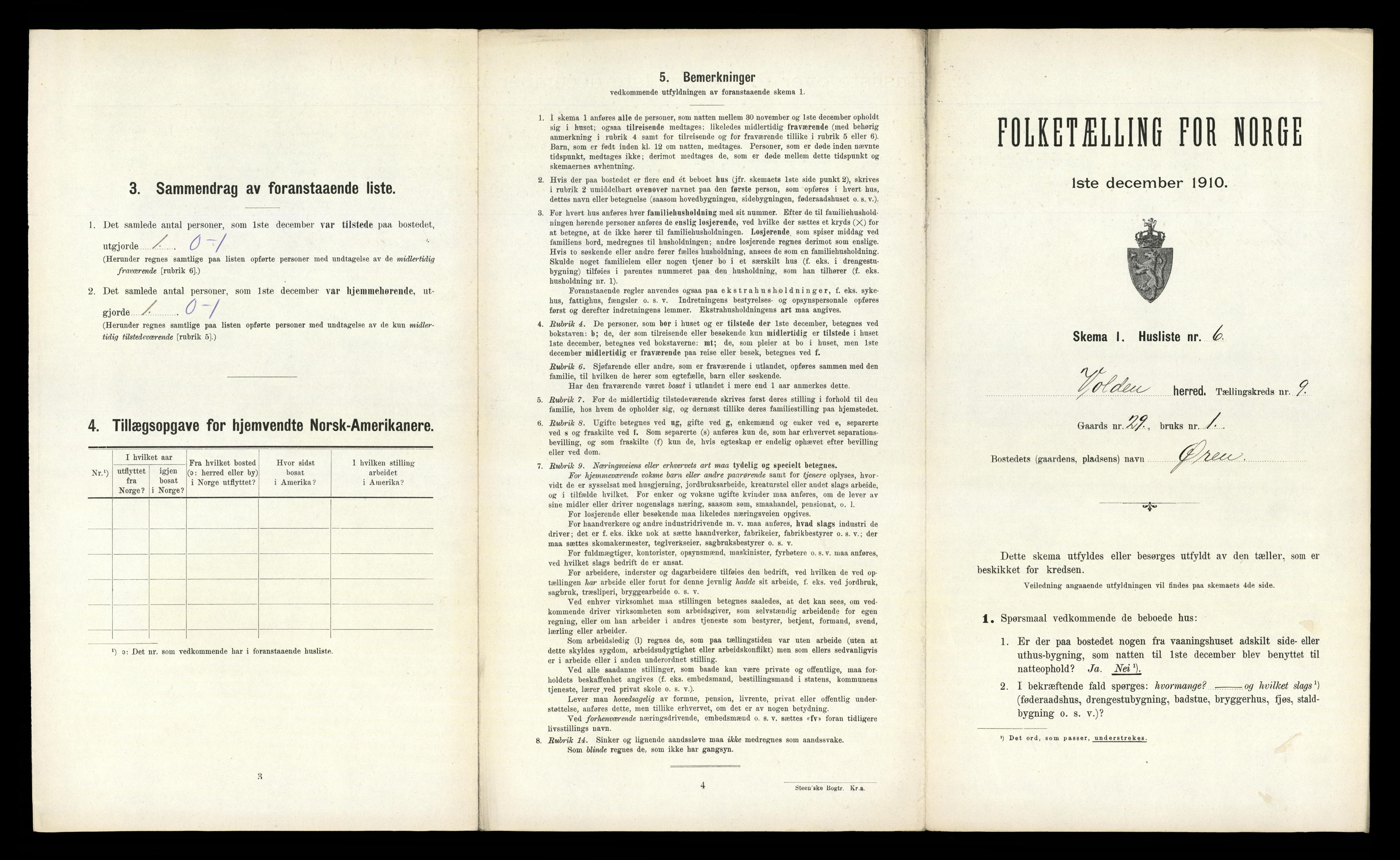 RA, Folketelling 1910 for 1519 Volda herred, 1910, s. 728