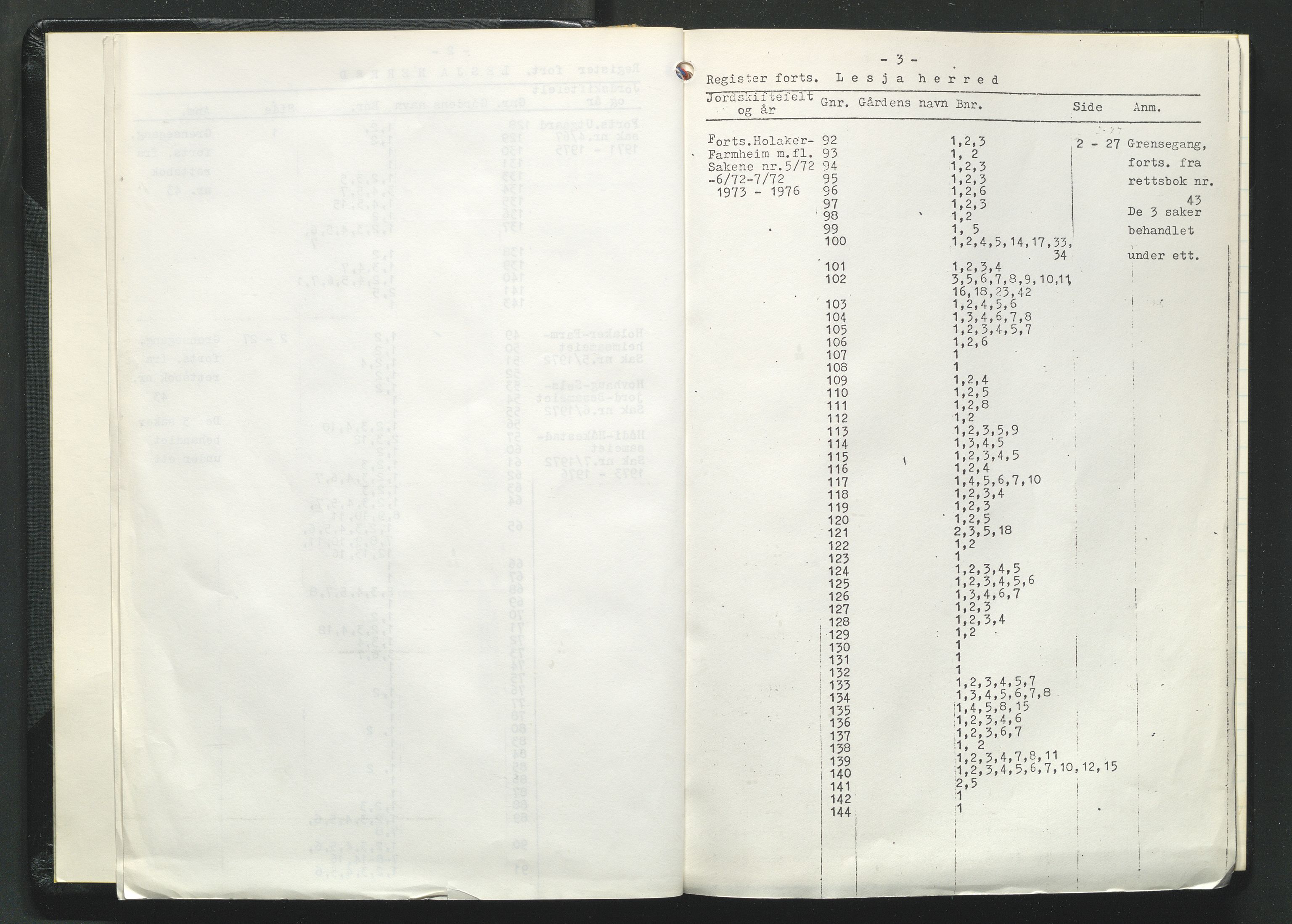 Nord-Gudbrandsdal jordskifterett, AV/SAH-JORDSKIFTEO-005/G/Ga/L0005/0001: Rettsbøker / Rettsbok - protokoll nr. 57, 1975-1977