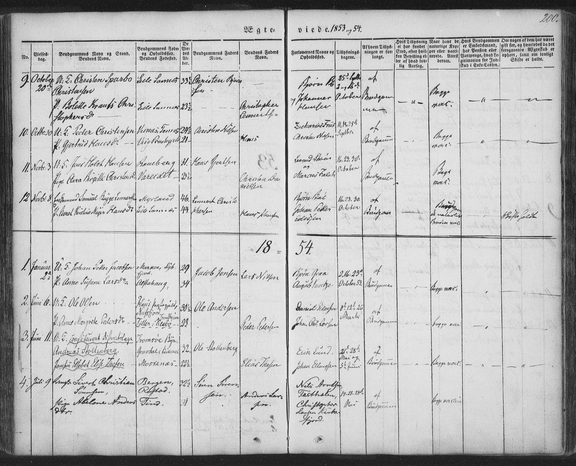 Ministerialprotokoller, klokkerbøker og fødselsregistre - Nordland, SAT/A-1459/885/L1202: Ministerialbok nr. 885A03, 1838-1859, s. 200