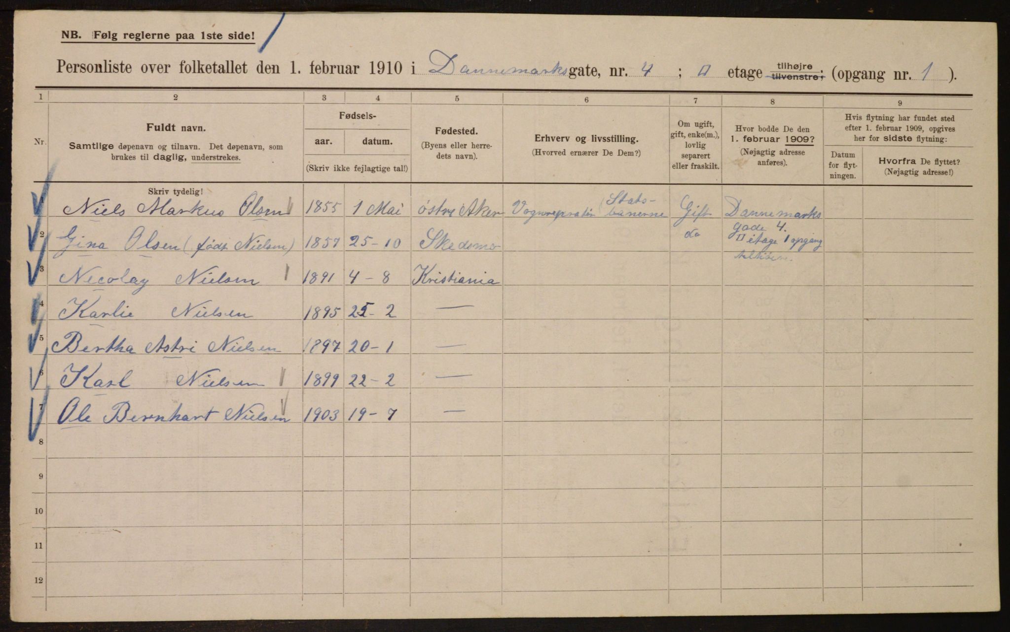OBA, Kommunal folketelling 1.2.1910 for Kristiania, 1910, s. 13973