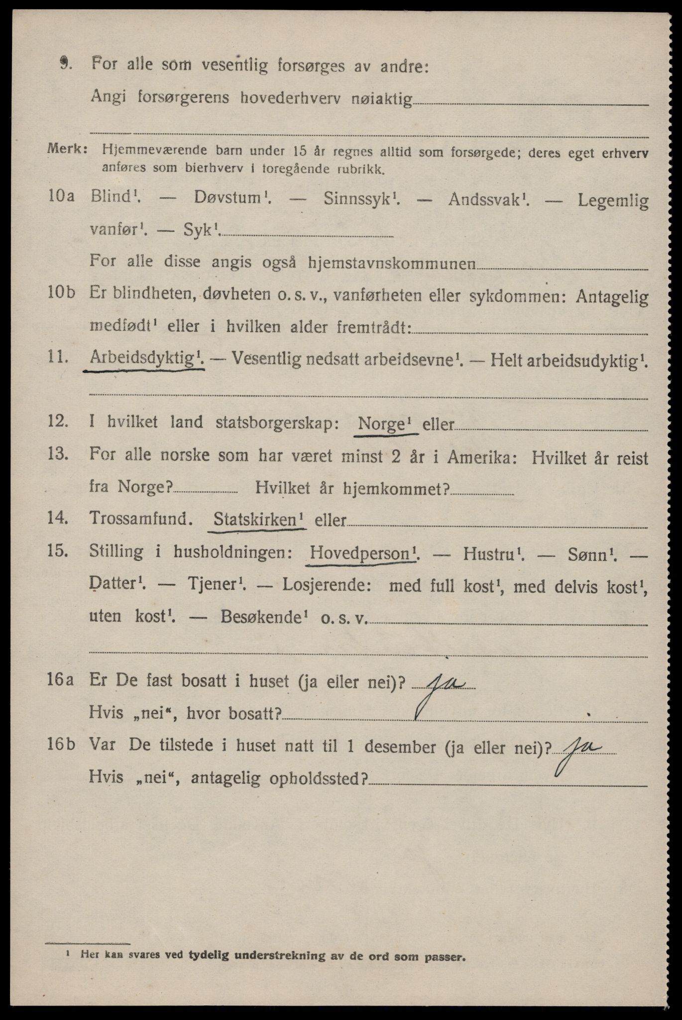 SAKO, Folketelling 1920 for 0830 Nissedal herred, 1920, s. 1998