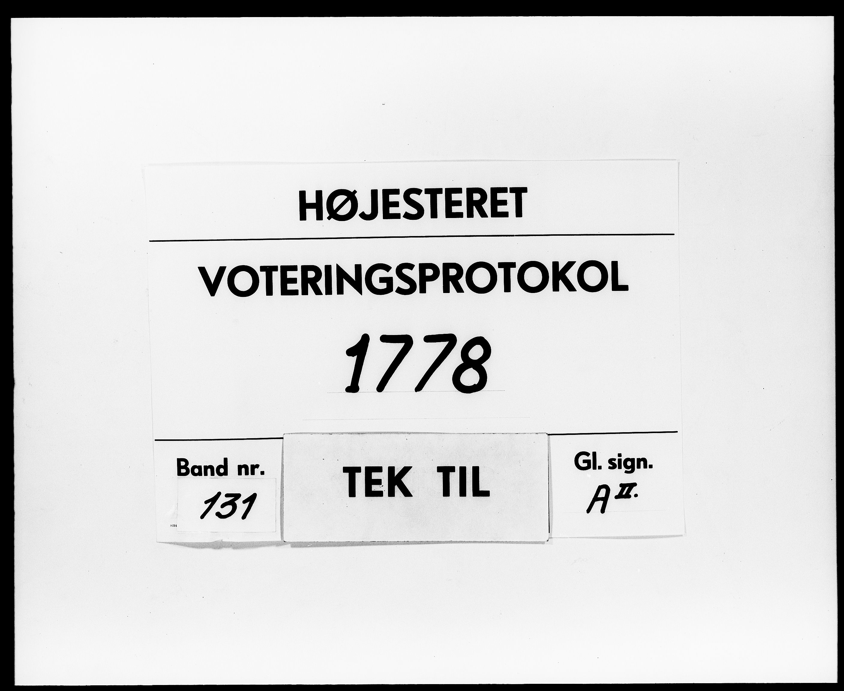 Højesteret, DRA/A-0009, 1778