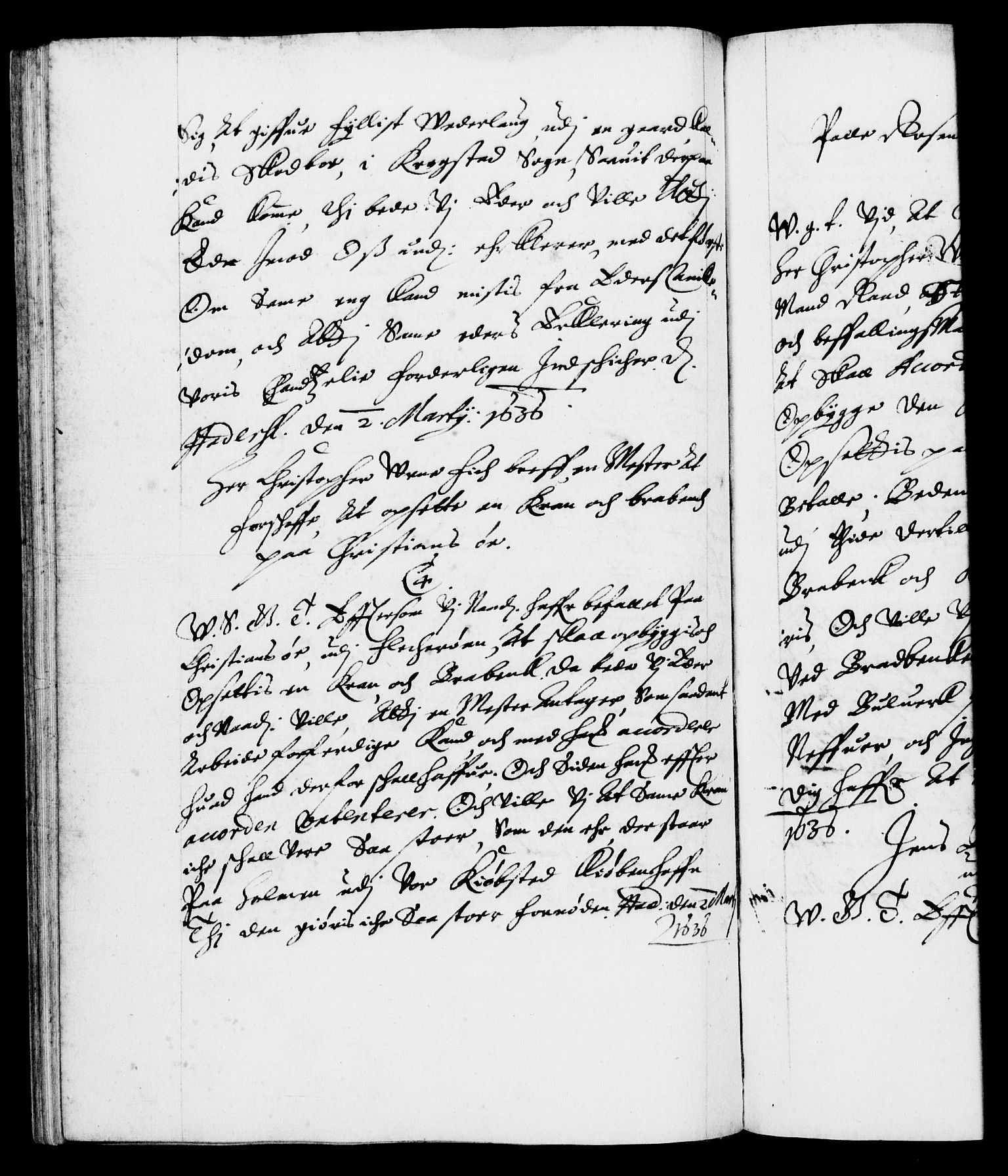 Danske Kanselli 1572-1799, AV/RA-EA-3023/F/Fc/Fca/Fcab/L0006: Norske tegnelser (mikrofilm), 1634-1639, s. 165b