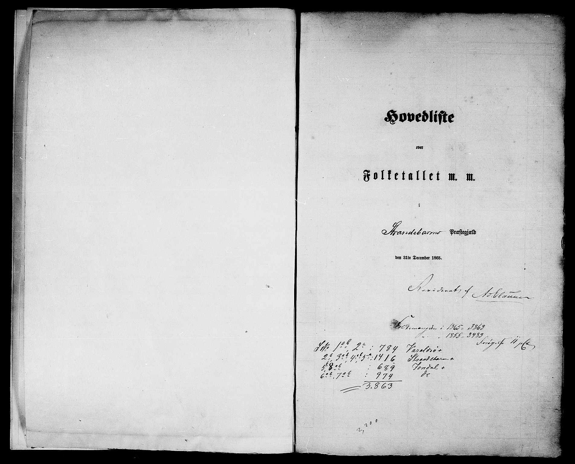 RA, Folketelling 1865 for 1226P Strandebarm prestegjeld, 1865, s. 5