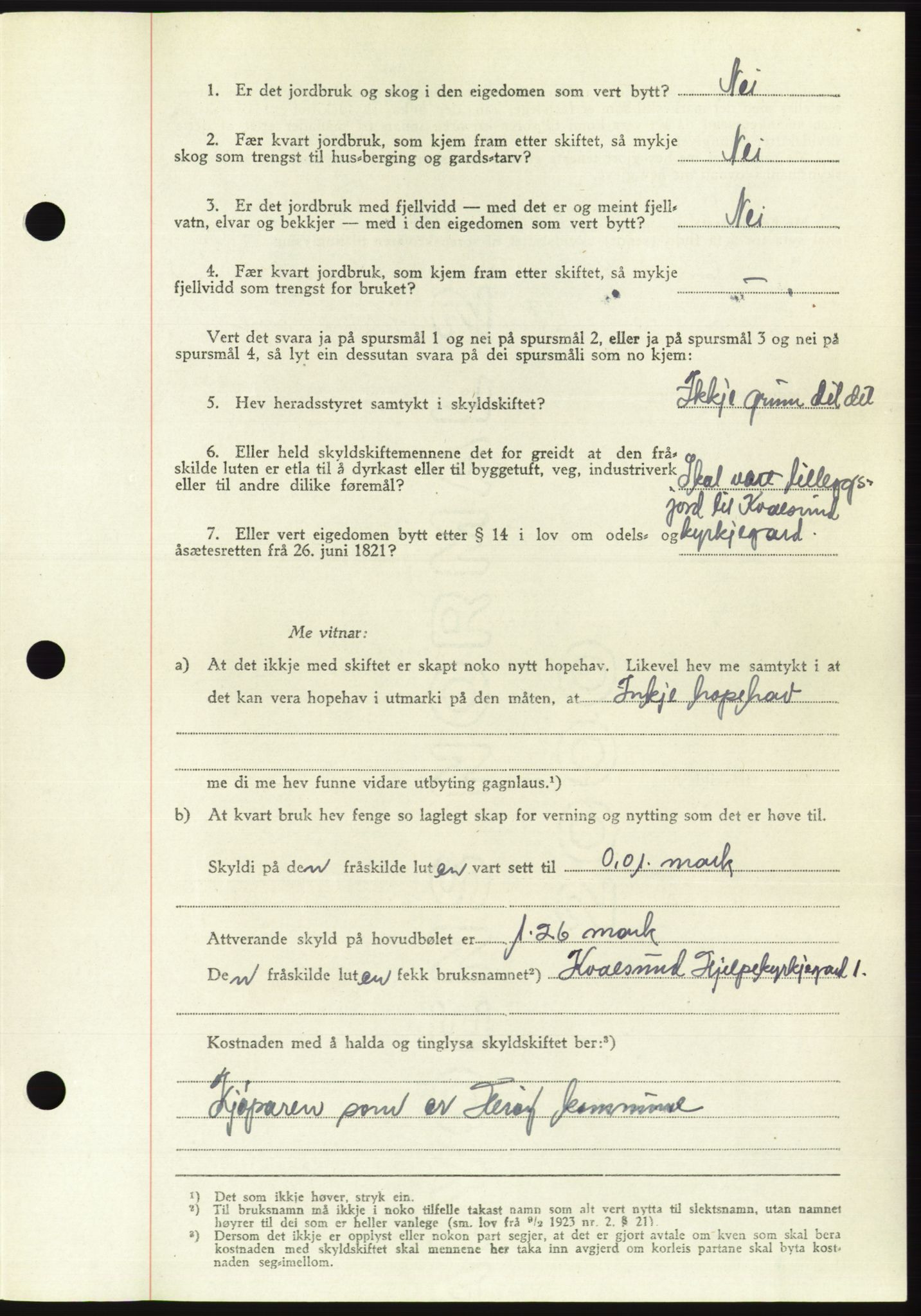 Søre Sunnmøre sorenskriveri, AV/SAT-A-4122/1/2/2C/L0099: Pantebok nr. 25A, 1954-1954, Dagboknr: 2971/1954