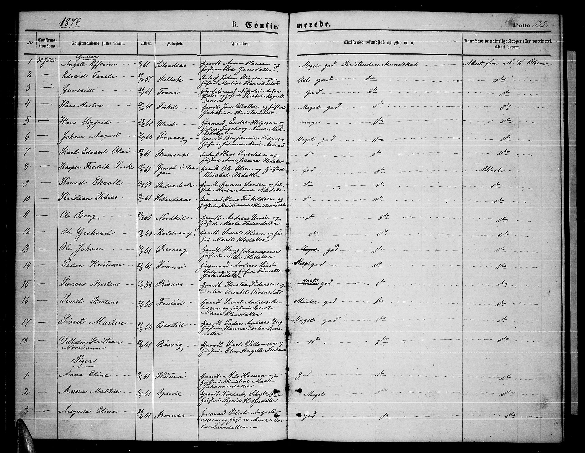 Ministerialprotokoller, klokkerbøker og fødselsregistre - Nordland, SAT/A-1459/859/L0858: Klokkerbok nr. 859C04, 1873-1886, s. 132