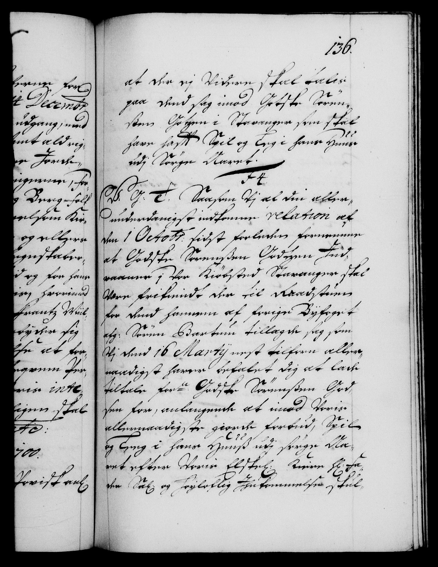 Danske Kanselli 1572-1799, AV/RA-EA-3023/F/Fc/Fca/Fcab/L0016: Norske tegnelser, 1699-1703, s. 136a