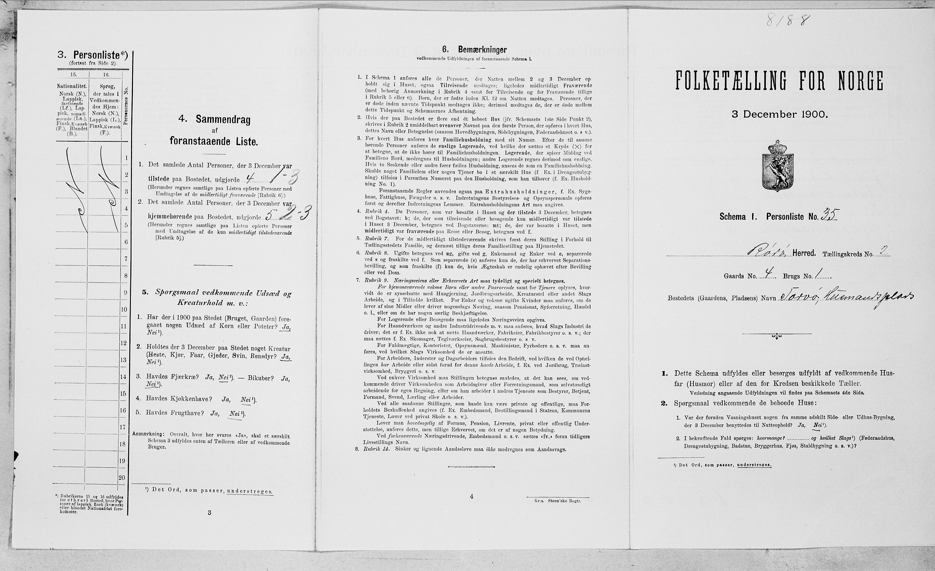SAT, Folketelling 1900 for 1836 Rødøy herred, 1900, s. 182