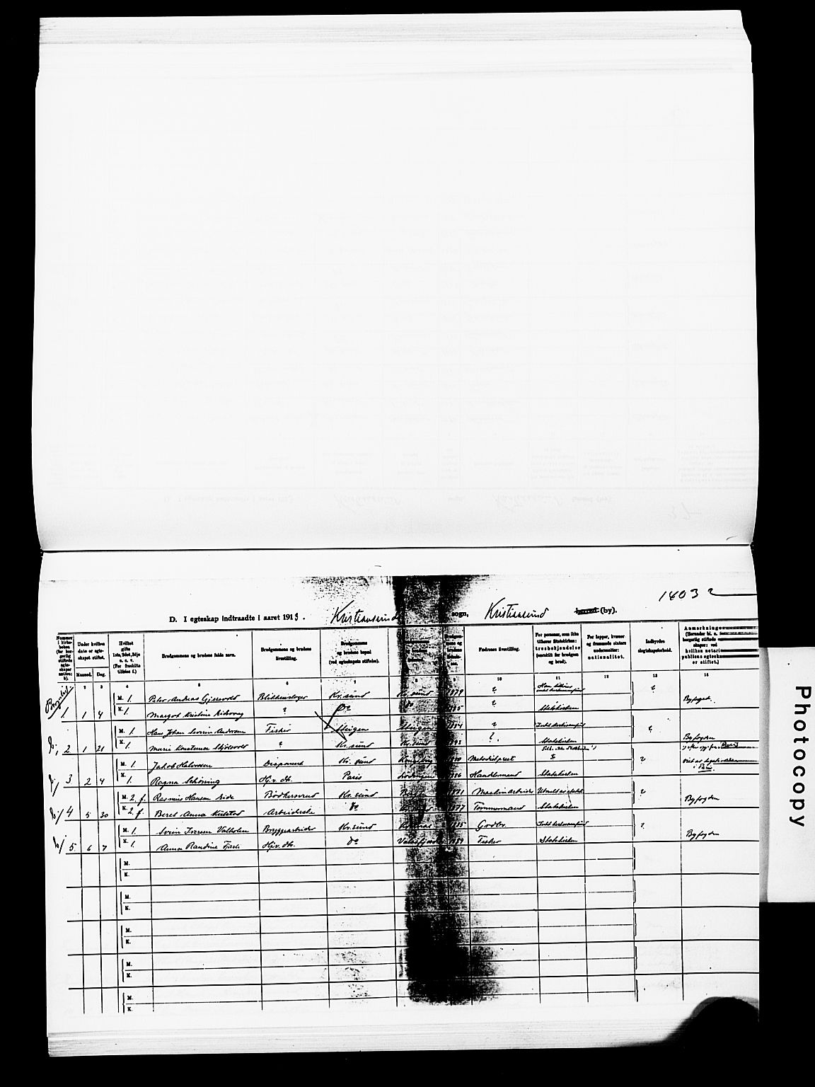 Ministerialprotokoller, klokkerbøker og fødselsregistre - Møre og Romsdal, AV/SAT-A-1454/572/L0859: Ministerialbok nr. 572D03, 1903-1916