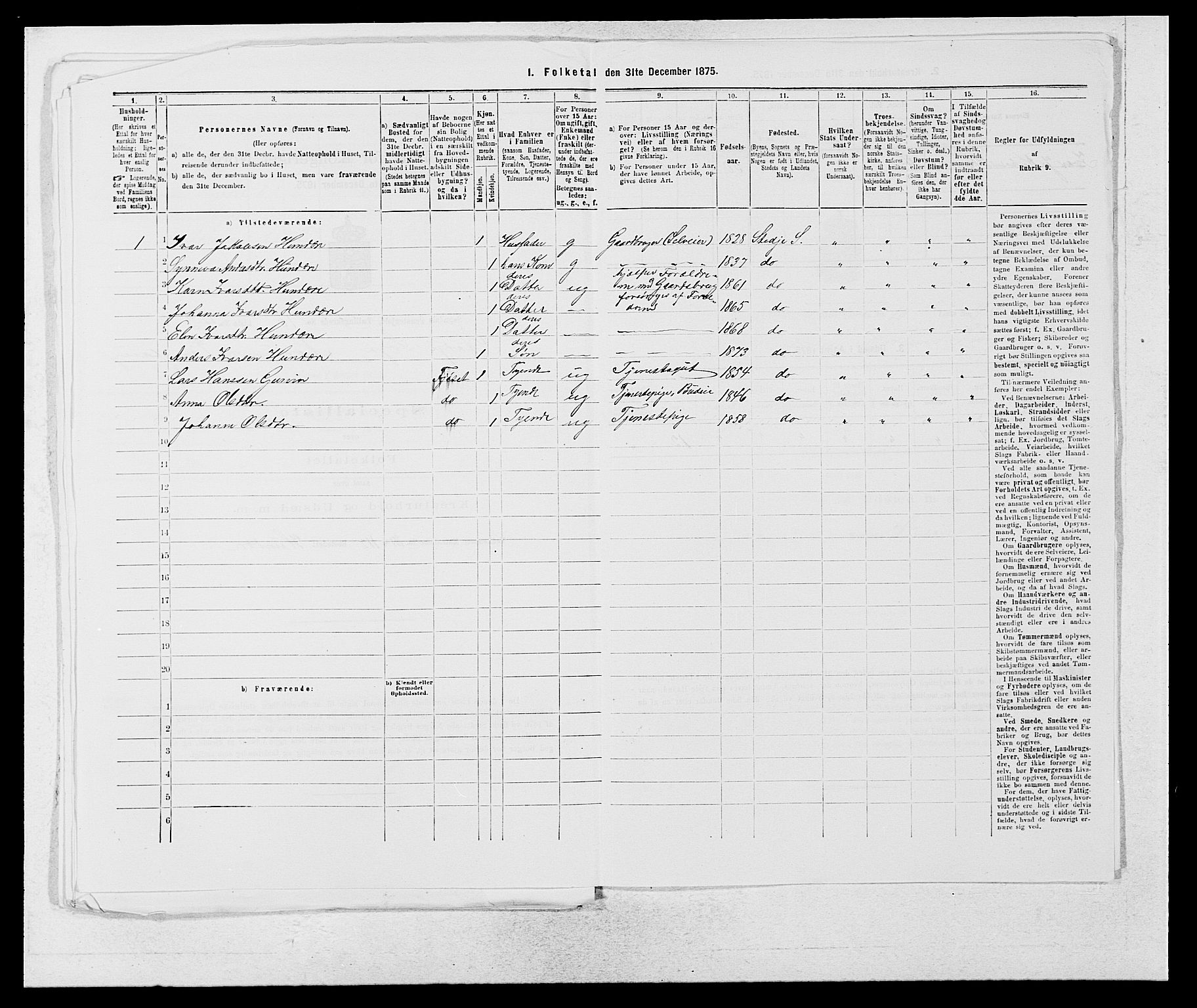 SAB, Folketelling 1875 for 1420P Sogndal prestegjeld, 1875, s. 973