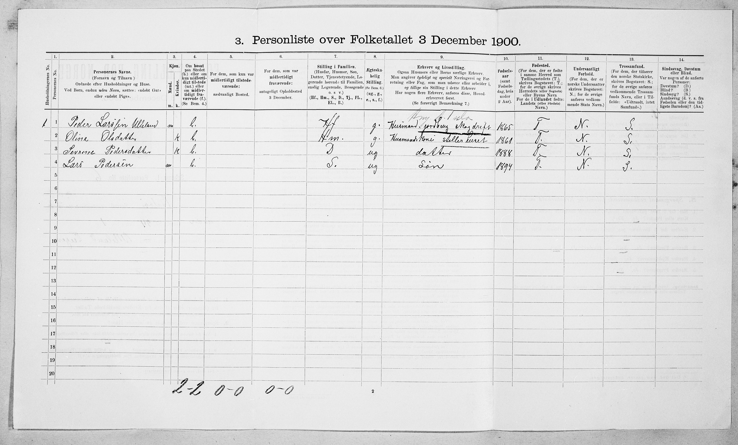SAT, Folketelling 1900 for 1544 Bolsøy herred, 1900, s. 1077