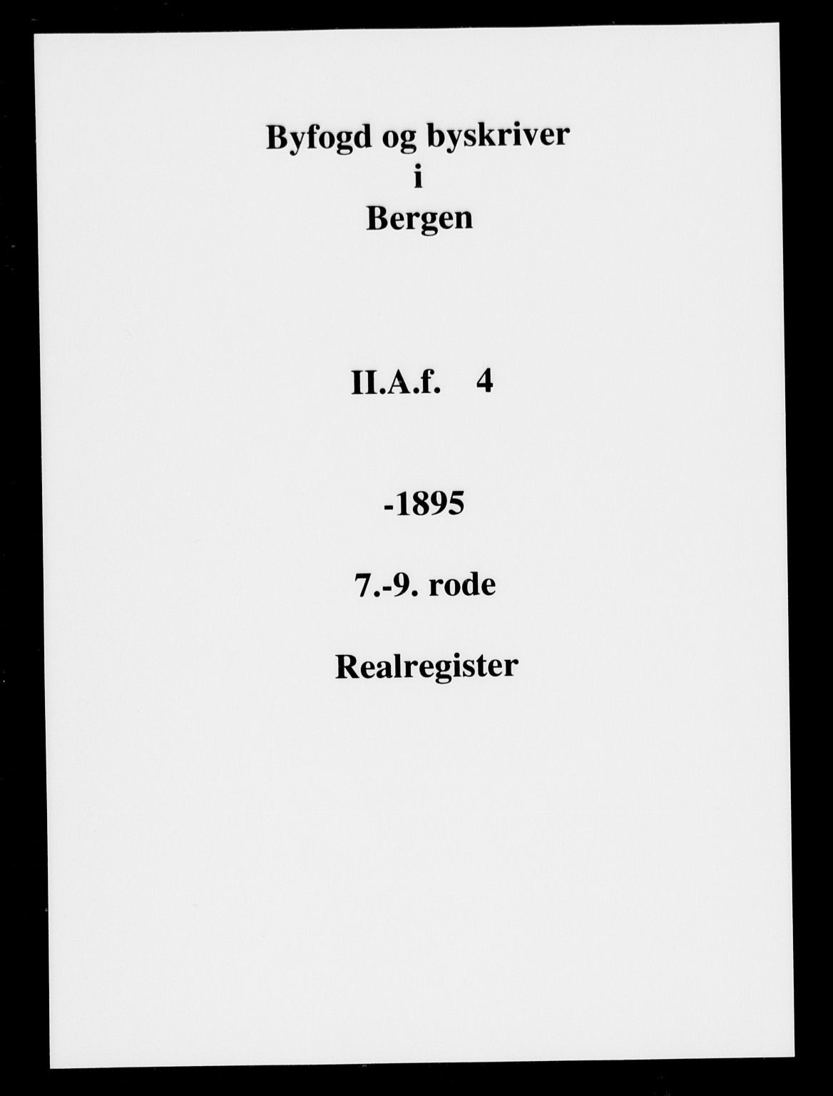 Byfogd og Byskriver i Bergen, SAB/A-3401/03/03AdC/L0004: Panteregister nr. A.d.C.4, 1823-1896