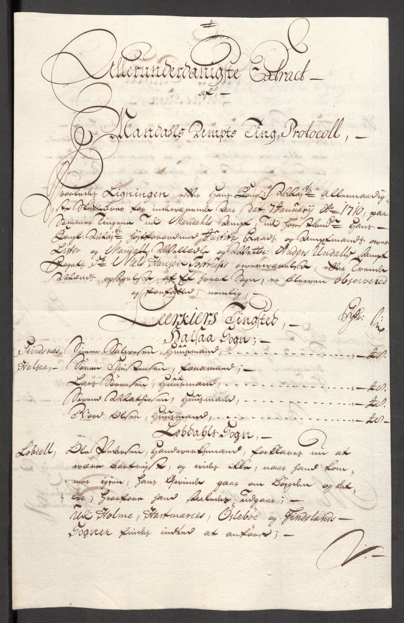 Rentekammeret inntil 1814, Reviderte regnskaper, Fogderegnskap, RA/EA-4092/R43/L2553: Fogderegnskap Lista og Mandal, 1710, s. 44