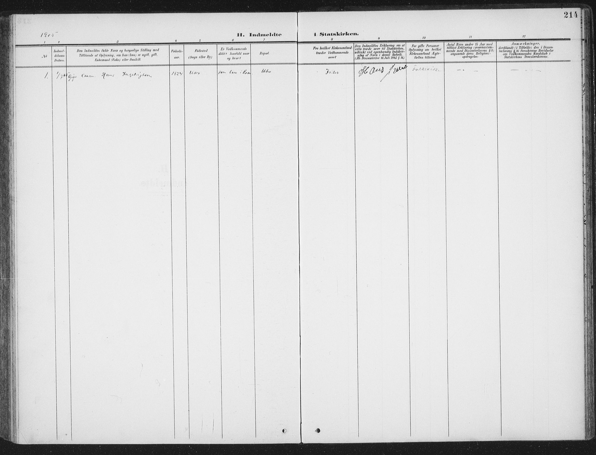 Ministerialprotokoller, klokkerbøker og fødselsregistre - Sør-Trøndelag, AV/SAT-A-1456/657/L0709: Ministerialbok nr. 657A10, 1905-1919, s. 214