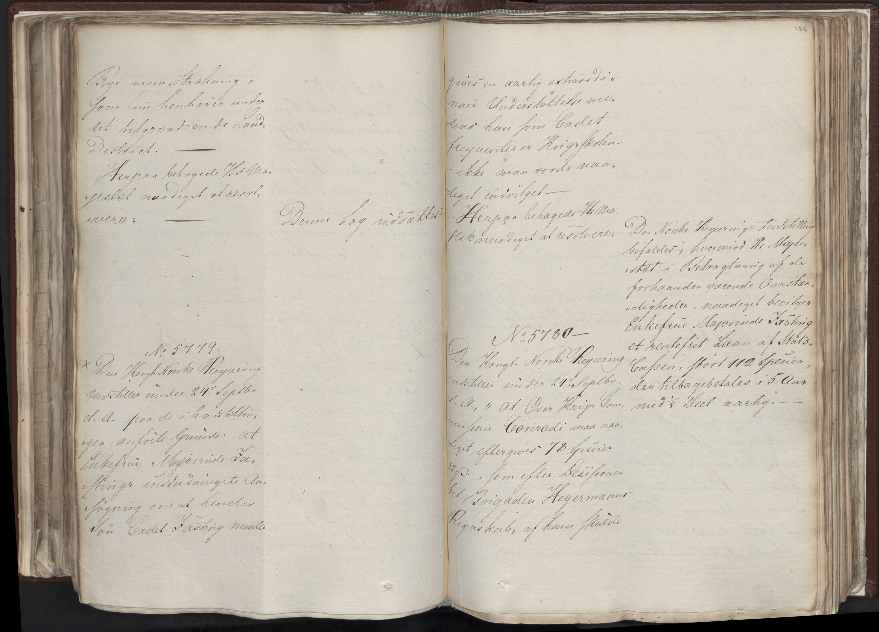Statsrådssekretariatet, AV/RA-S-1001/A/Ab/L0012: Kgl. res. nr. 5679-6008 II, 1821, s. 134b-135a