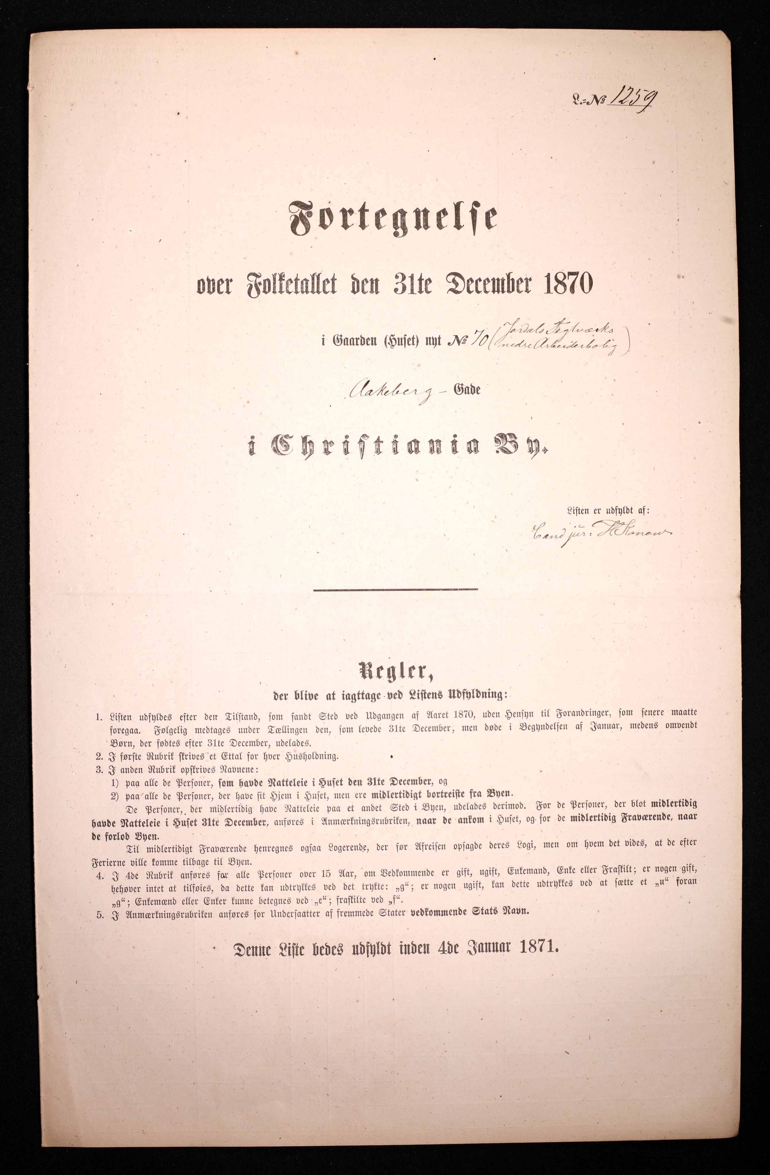 RA, Folketelling 1870 for 0301 Kristiania kjøpstad, 1870, s. 4793