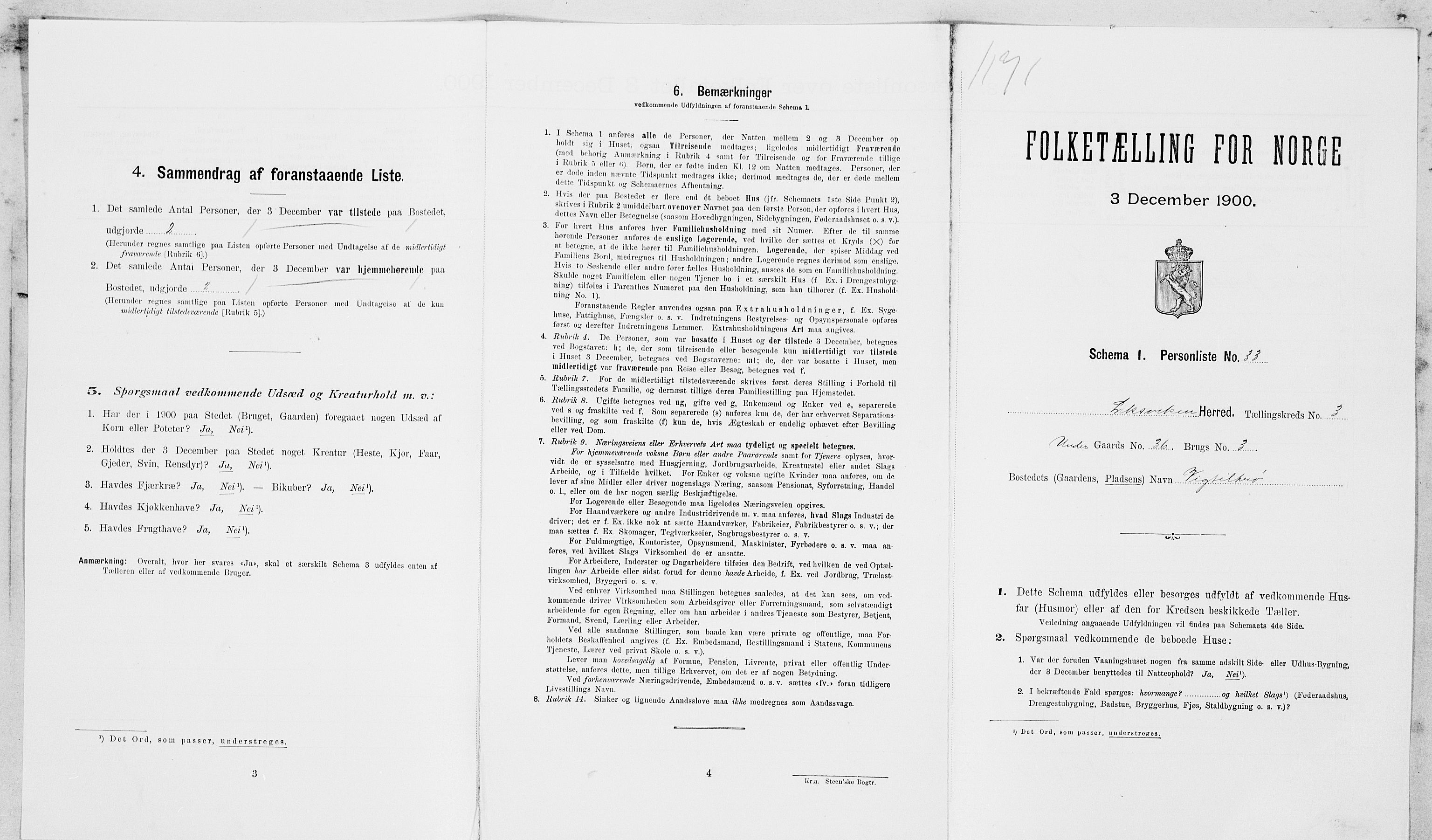 SAT, Folketelling 1900 for 1718 Leksvik herred, 1900, s. 404