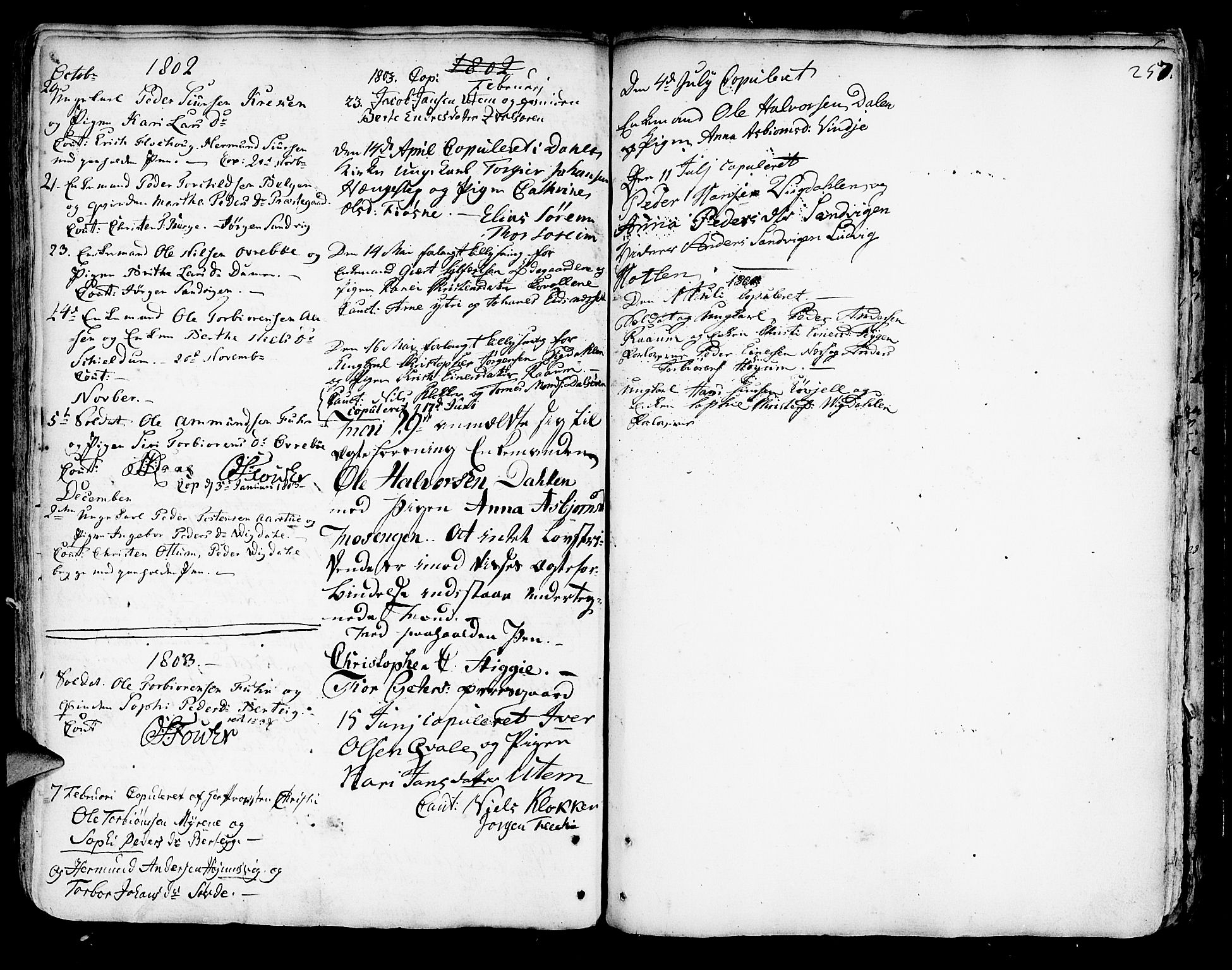 Luster sokneprestembete, SAB/A-81101/H/Haa/Haaa/L0001: Ministerialbok nr. A 1, 1731-1803, s. 257