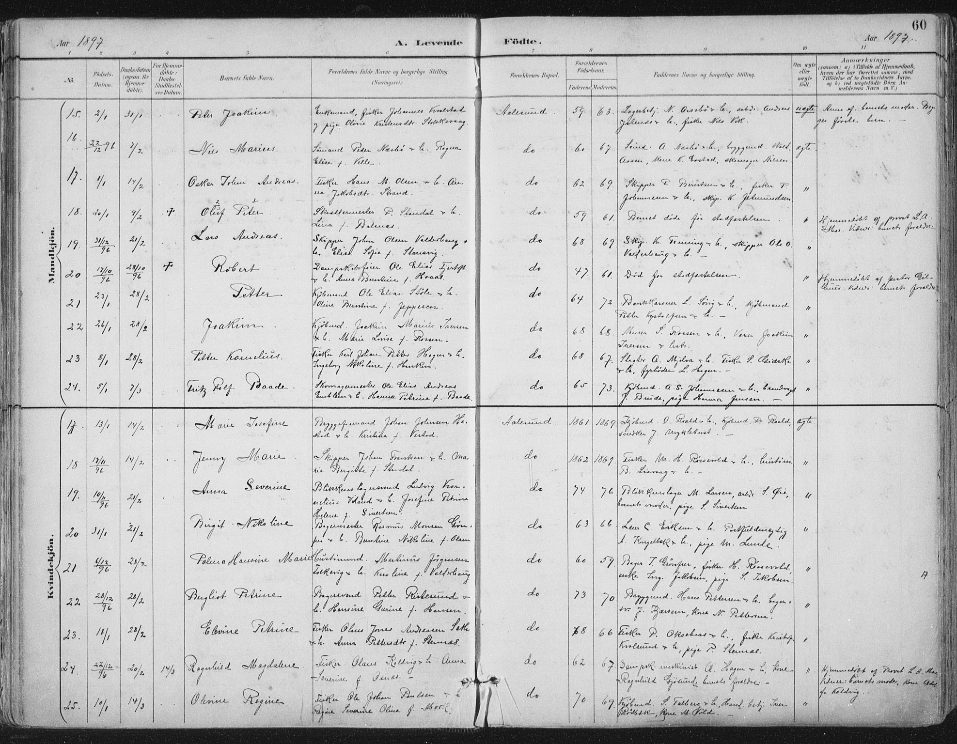 Ministerialprotokoller, klokkerbøker og fødselsregistre - Møre og Romsdal, AV/SAT-A-1454/529/L0456: Ministerialbok nr. 529A06, 1894-1906, s. 60
