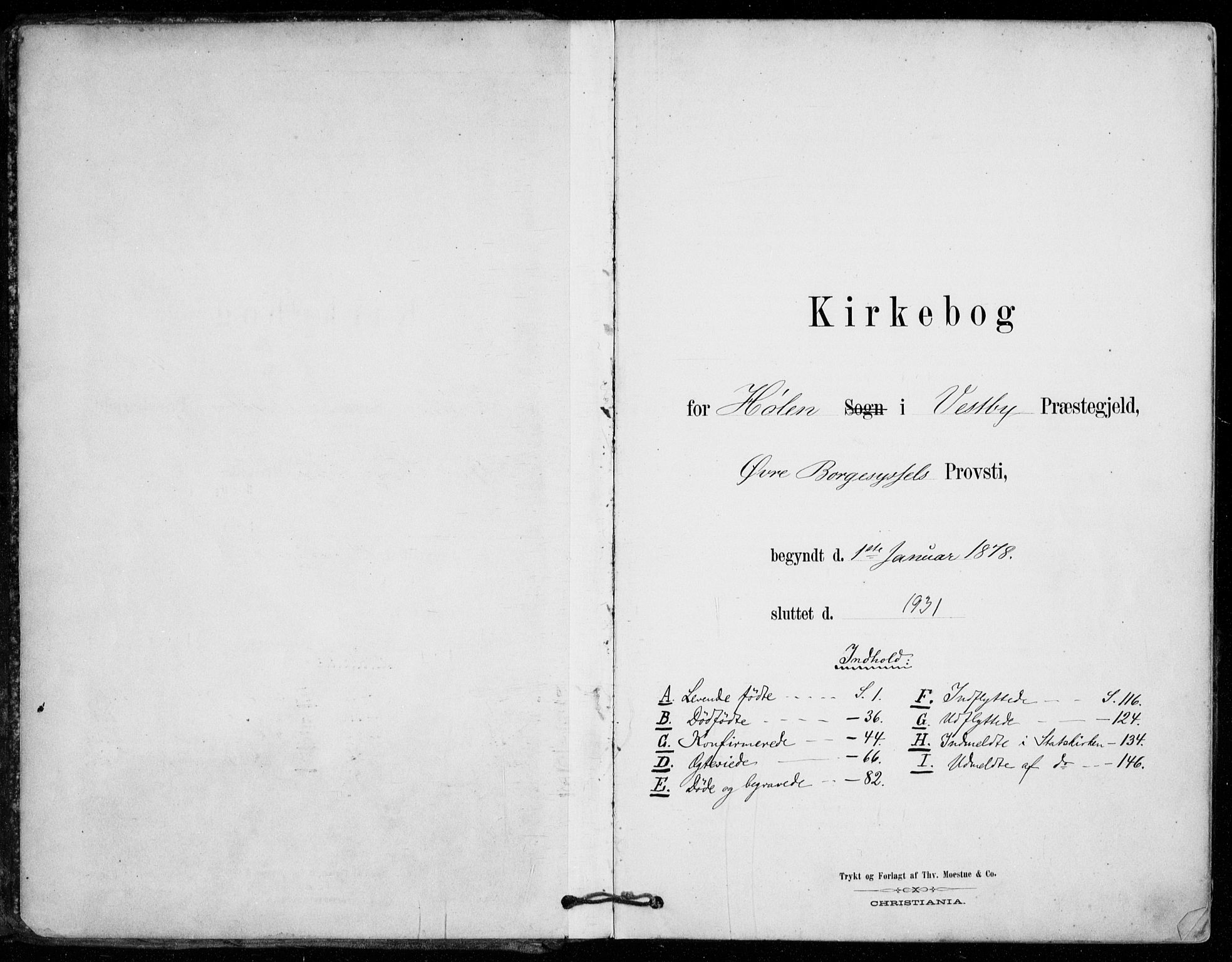 Vestby prestekontor Kirkebøker, SAO/A-10893/F/Fe/L0001: Ministerialbok nr. V 1, 1878-1931