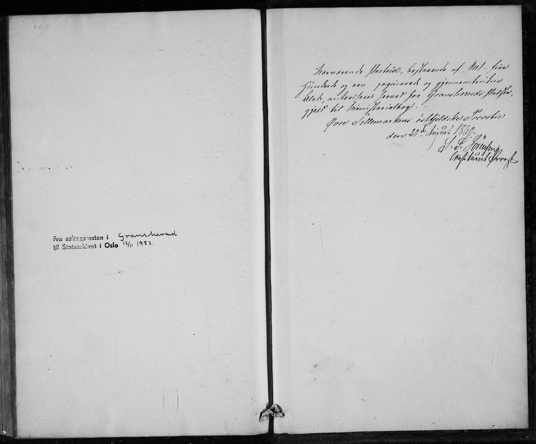 Gransherad kirkebøker, AV/SAKO-A-267/F/Fa/L0003: Ministerialbok nr. I 3, 1859-1870