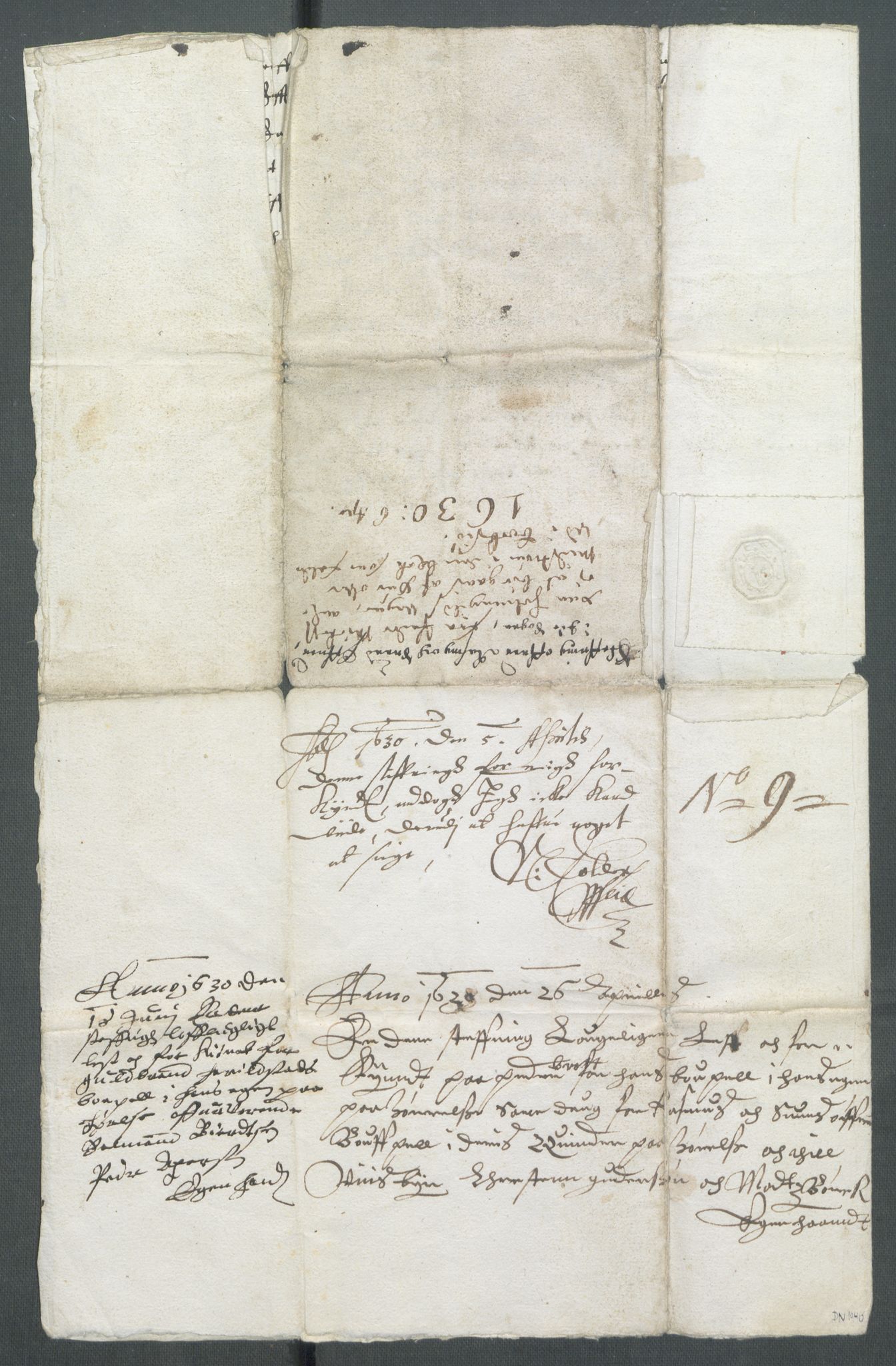 Riksarkivets diplomsamling, AV/RA-EA-5965/F02/L0139: Dokumenter, 1630, s. 32