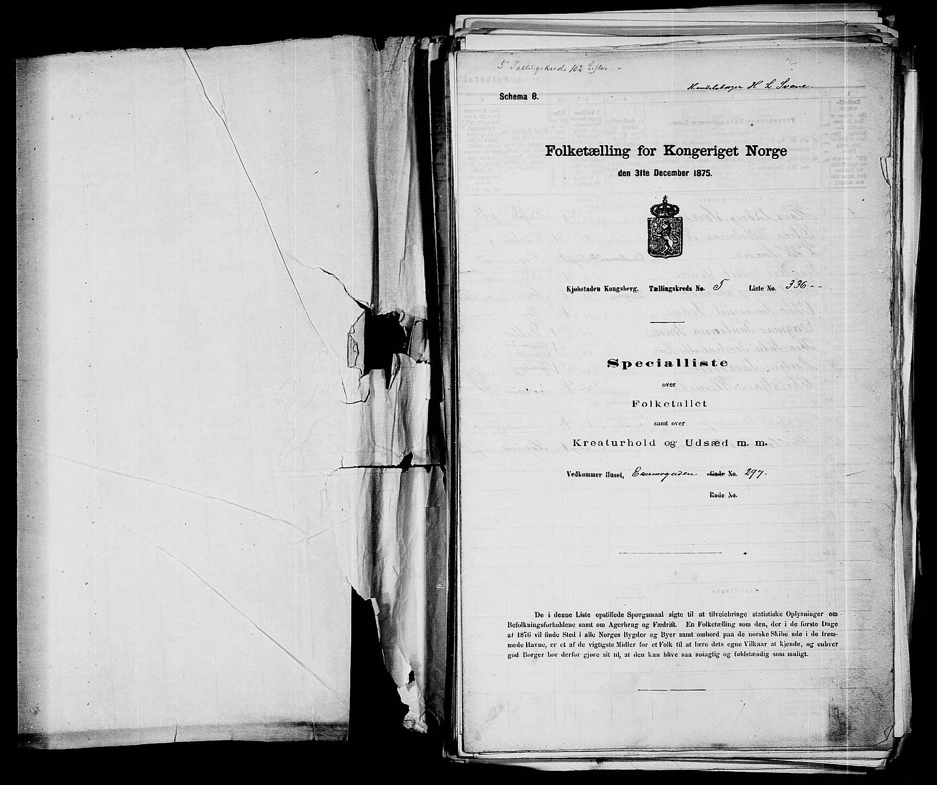 SAKO, Folketelling 1875 for 0604B Kongsberg prestegjeld, Kongsberg kjøpstad, 1875, s. 760