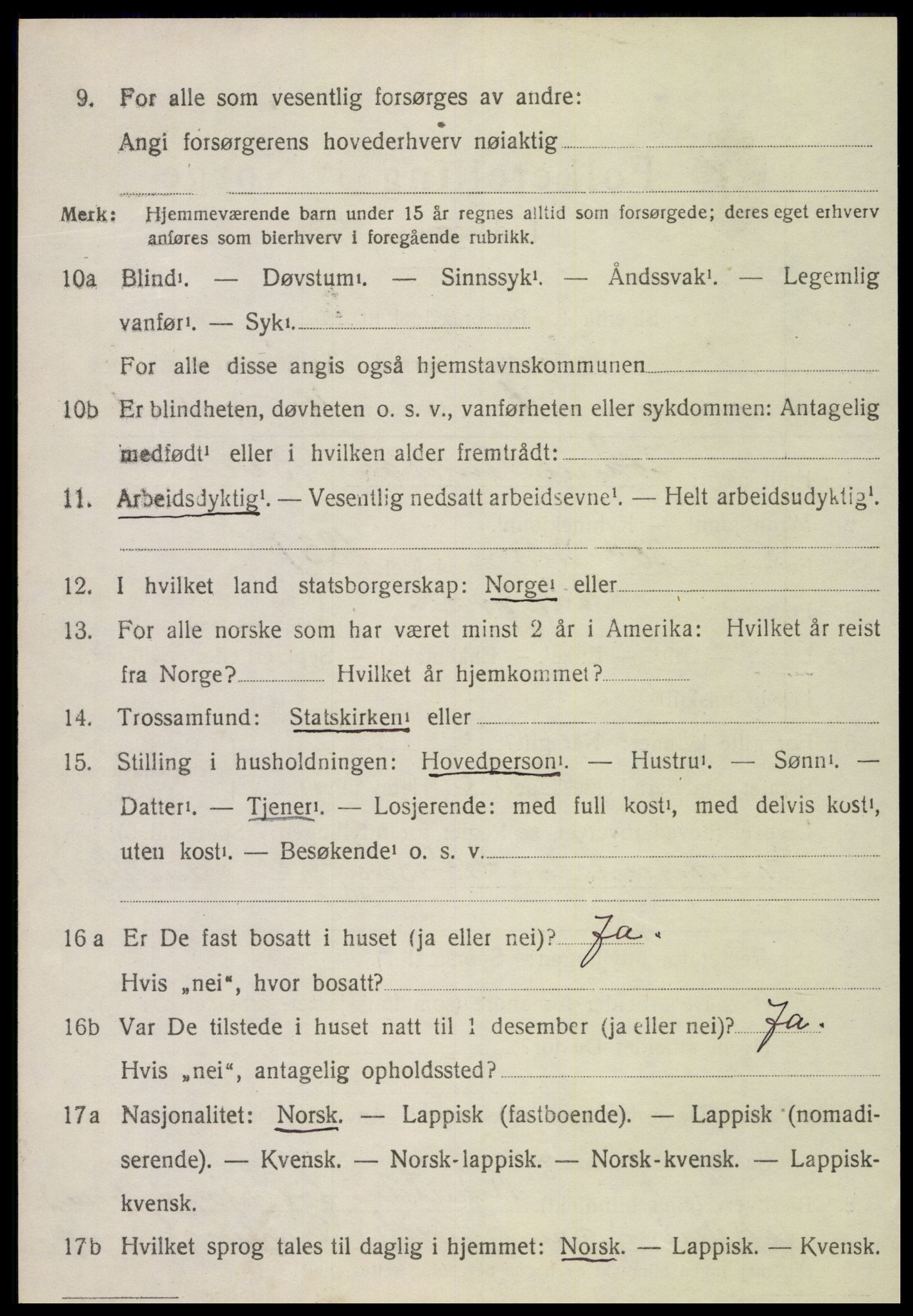SAT, Folketelling 1920 for 1750 Vikna herred, 1920, s. 1558