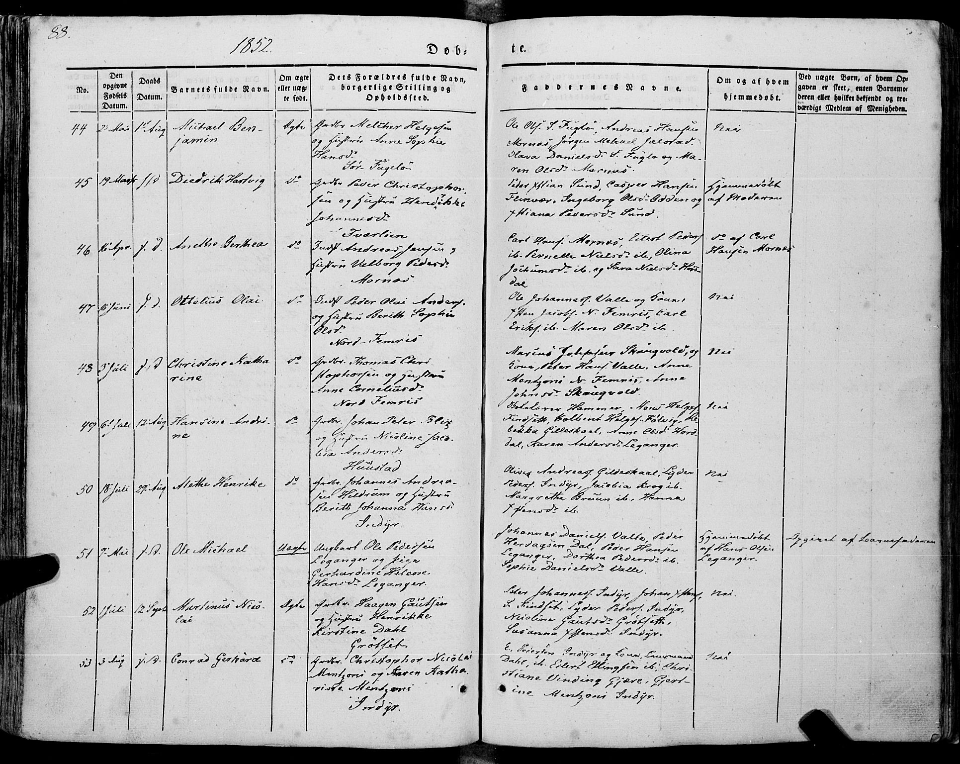 Ministerialprotokoller, klokkerbøker og fødselsregistre - Nordland, AV/SAT-A-1459/805/L0097: Ministerialbok nr. 805A04, 1837-1861, s. 88