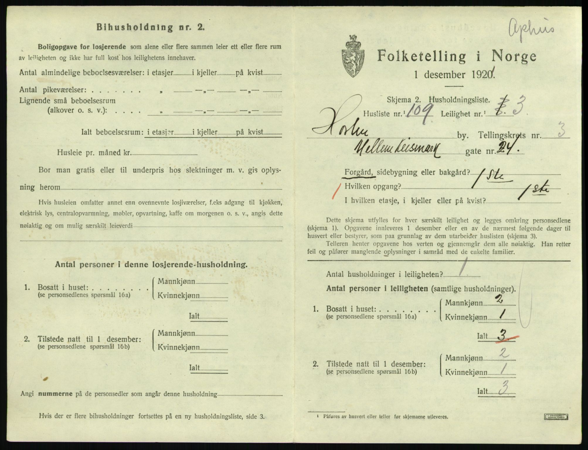 SAKO, Folketelling 1920 for 0703 Horten kjøpstad, 1920, s. 4505
