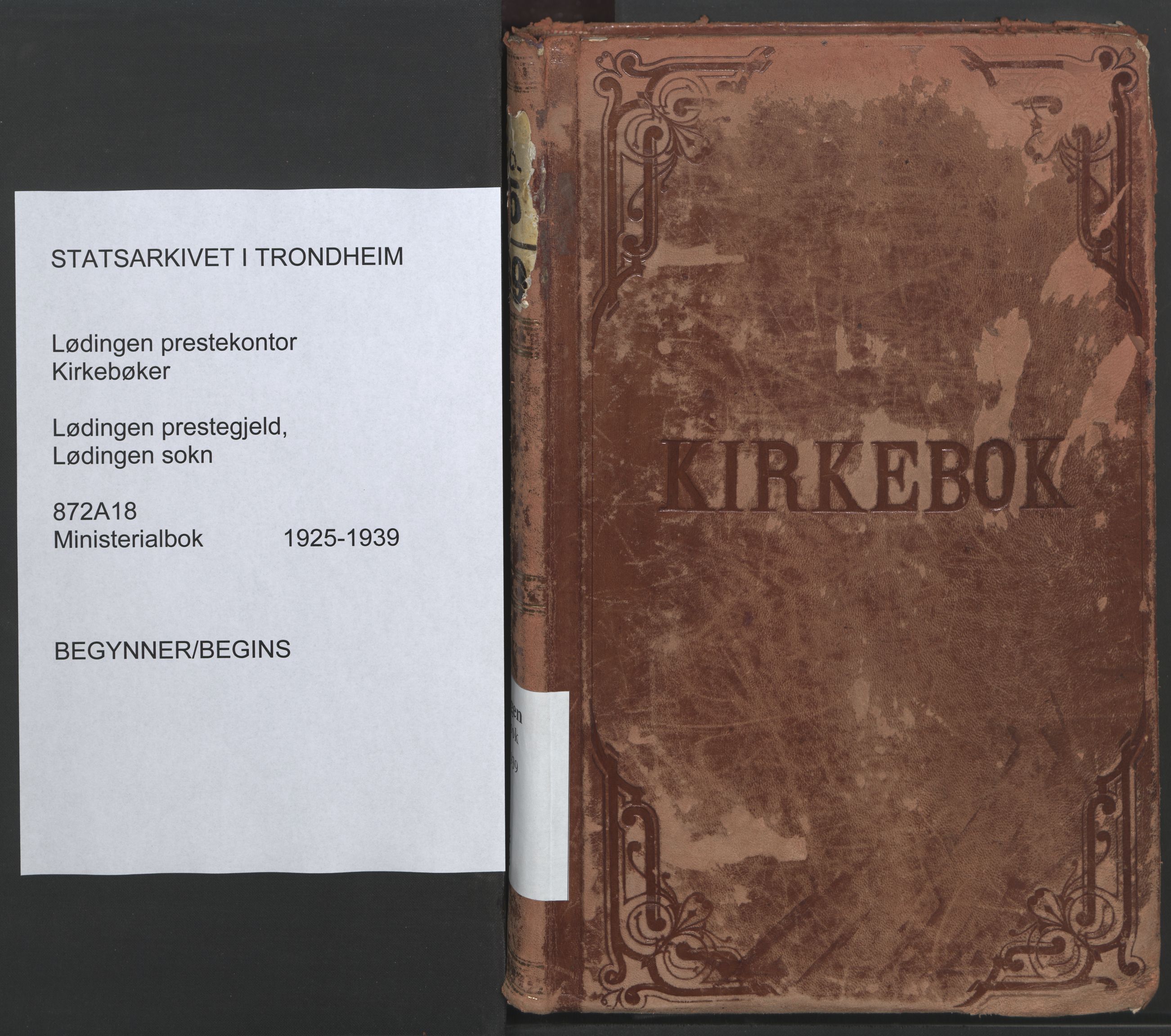 Ministerialprotokoller, klokkerbøker og fødselsregistre - Nordland, SAT/A-1459/872/L1043: Ministerialbok nr. 872A18, 1925-1939