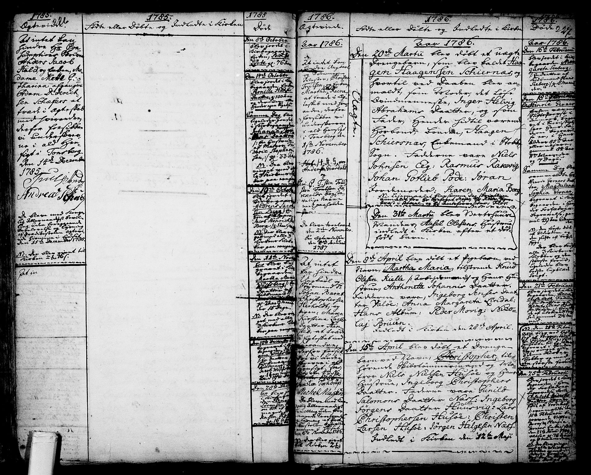 Tønsberg kirkebøker, AV/SAKO-A-330/F/Fb/L0001: Ministerialbok nr. II 1, 1690-1796, s. 226-227