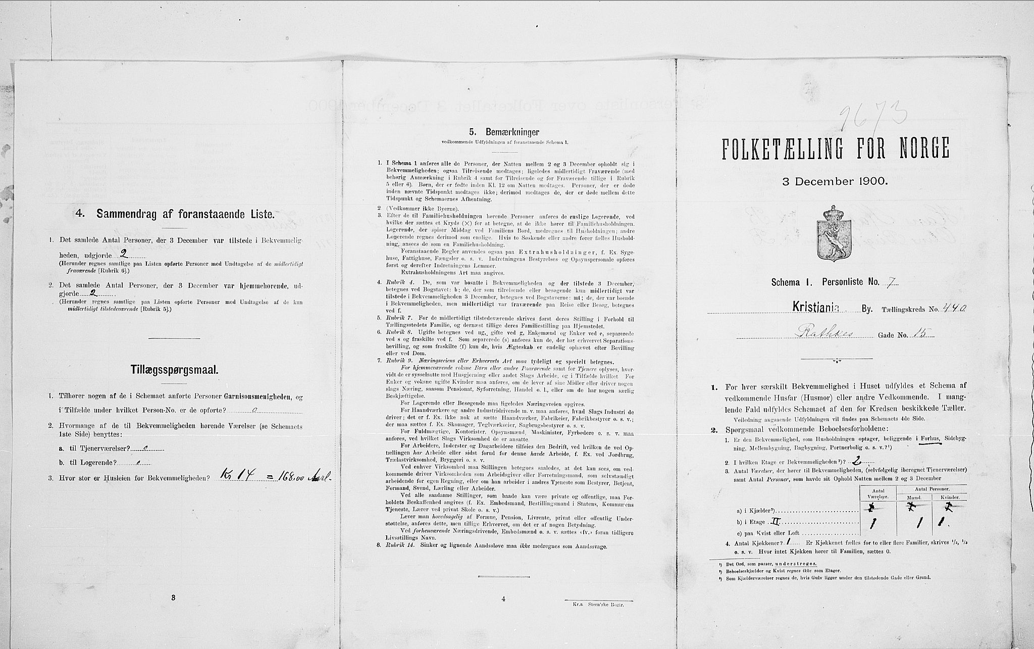 SAO, Folketelling 1900 for 0301 Kristiania kjøpstad, 1900, s. 74348