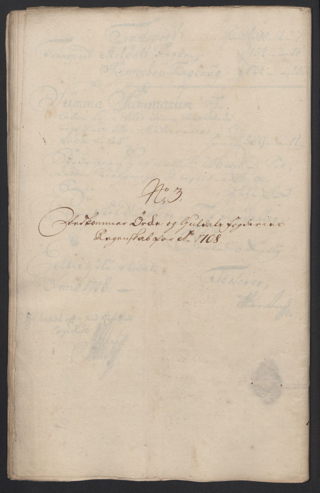 Rentekammeret inntil 1814, Reviderte regnskaper, Fogderegnskap, RA/EA-4092/R60/L3958: Fogderegnskap Orkdal og Gauldal, 1708, s. 178