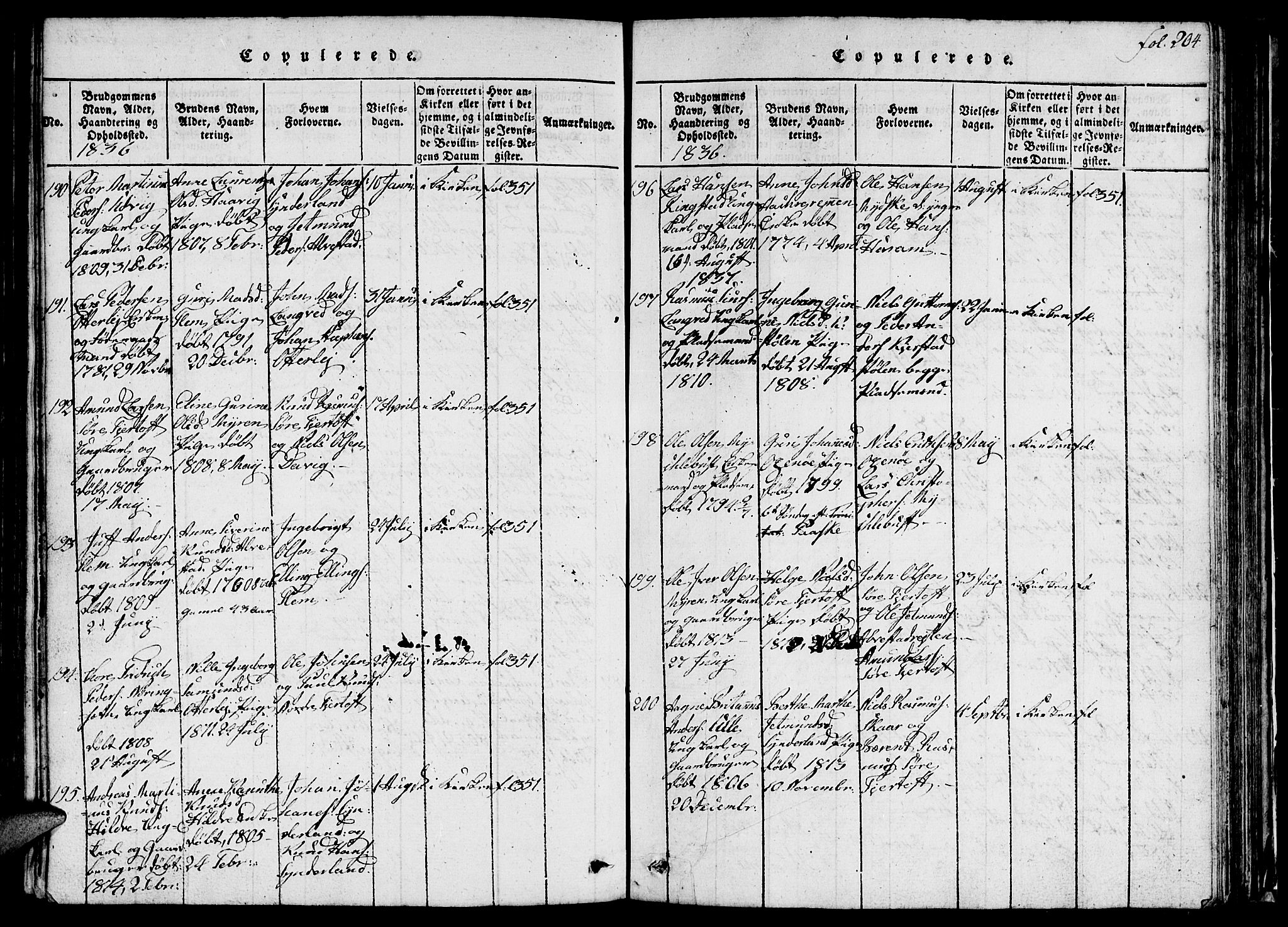 Ministerialprotokoller, klokkerbøker og fødselsregistre - Møre og Romsdal, SAT/A-1454/536/L0506: Klokkerbok nr. 536C01, 1818-1859, s. 204